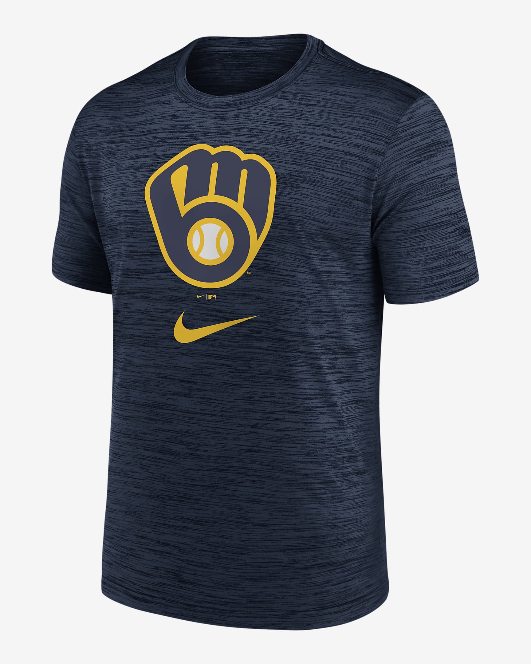 Nike Logo Velocity (MLB Milwaukee Brewers) Men's T-Shirt. Nike.com