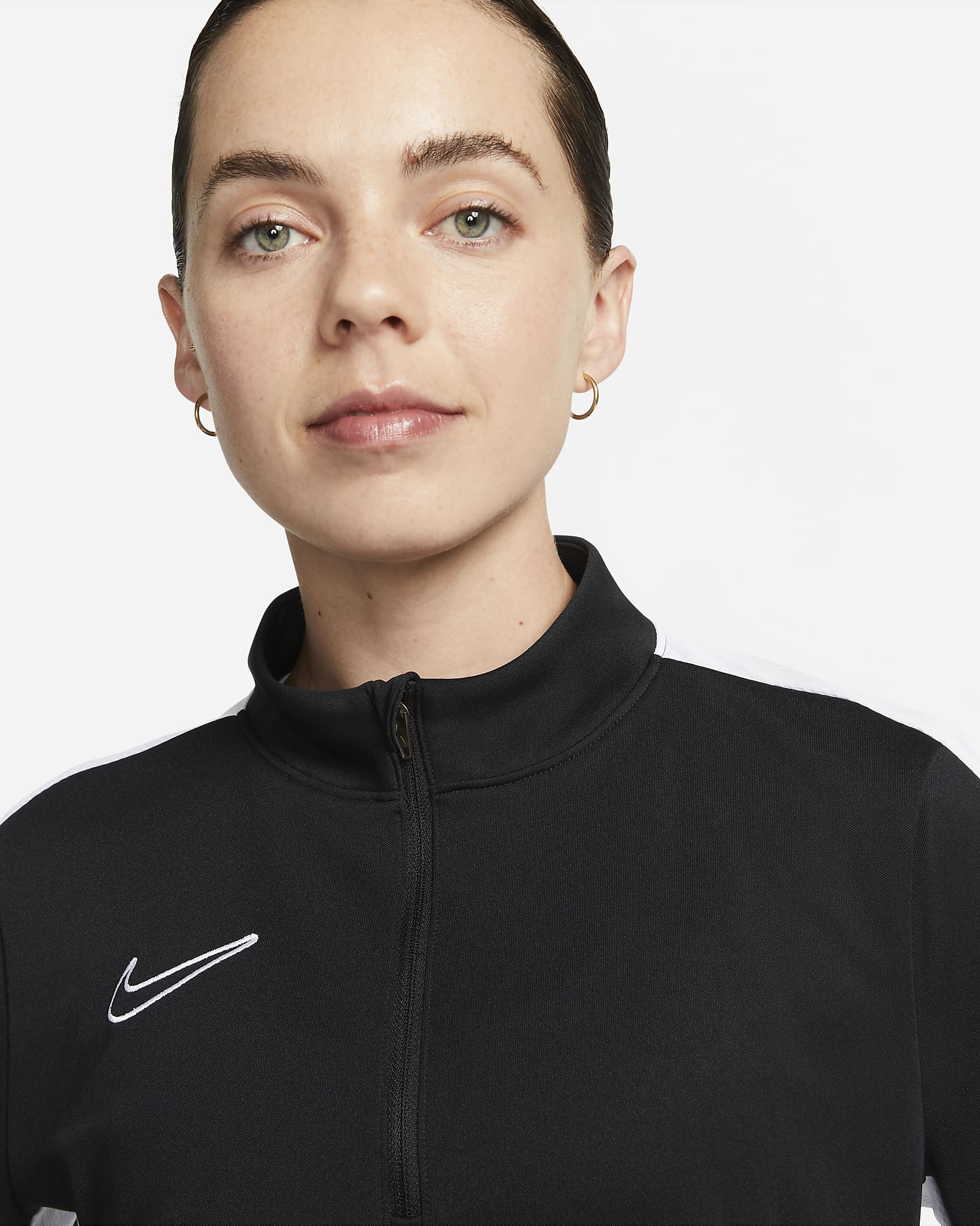 Damska treningowa koszulka piłkarska Nike Dri-FIT Academy - Czerń/Biel/Biel