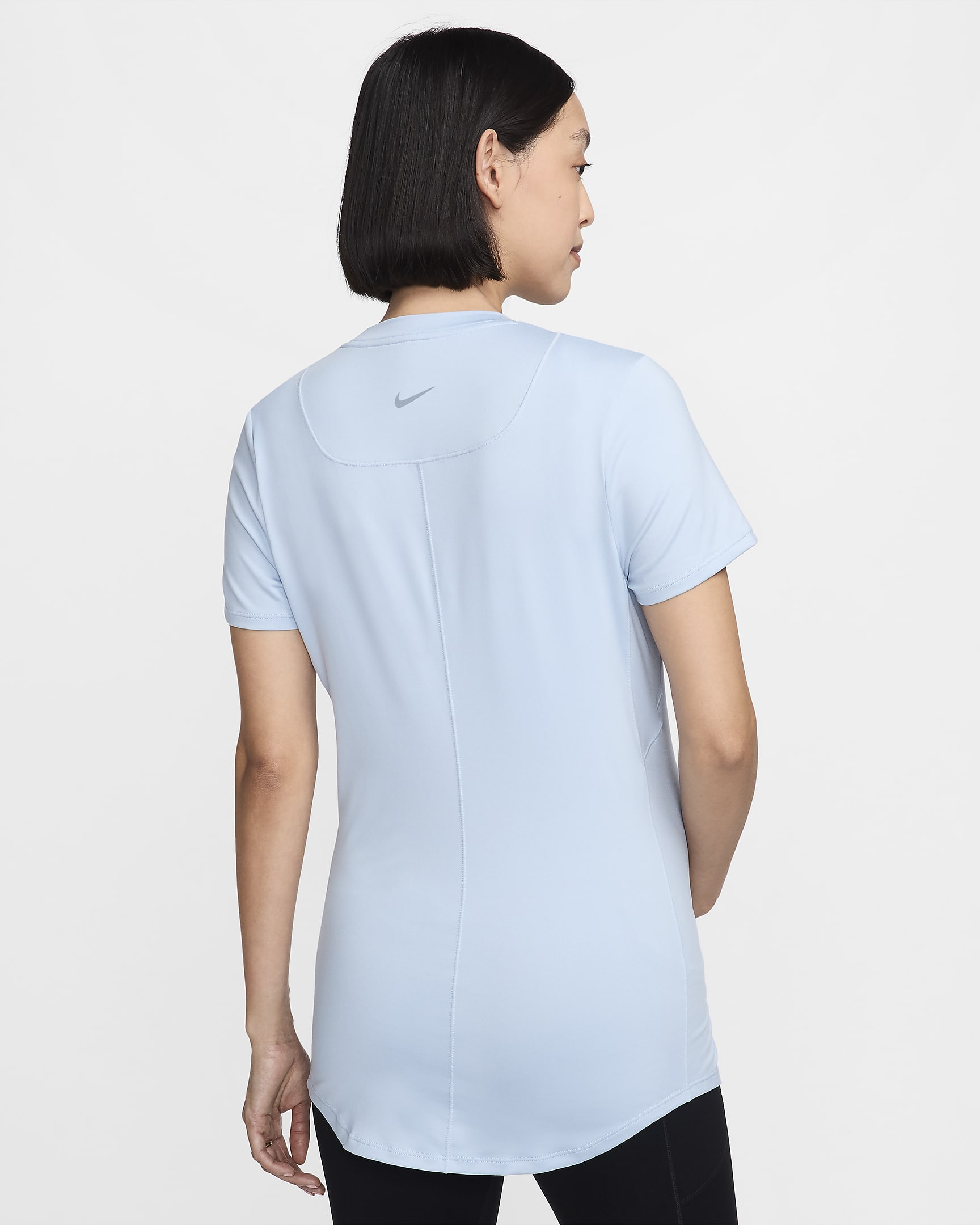 Nike (M) One Women's Dri-FIT Slim-Fit Short-Sleeve Top (Maternity) - Light Armoury Blue