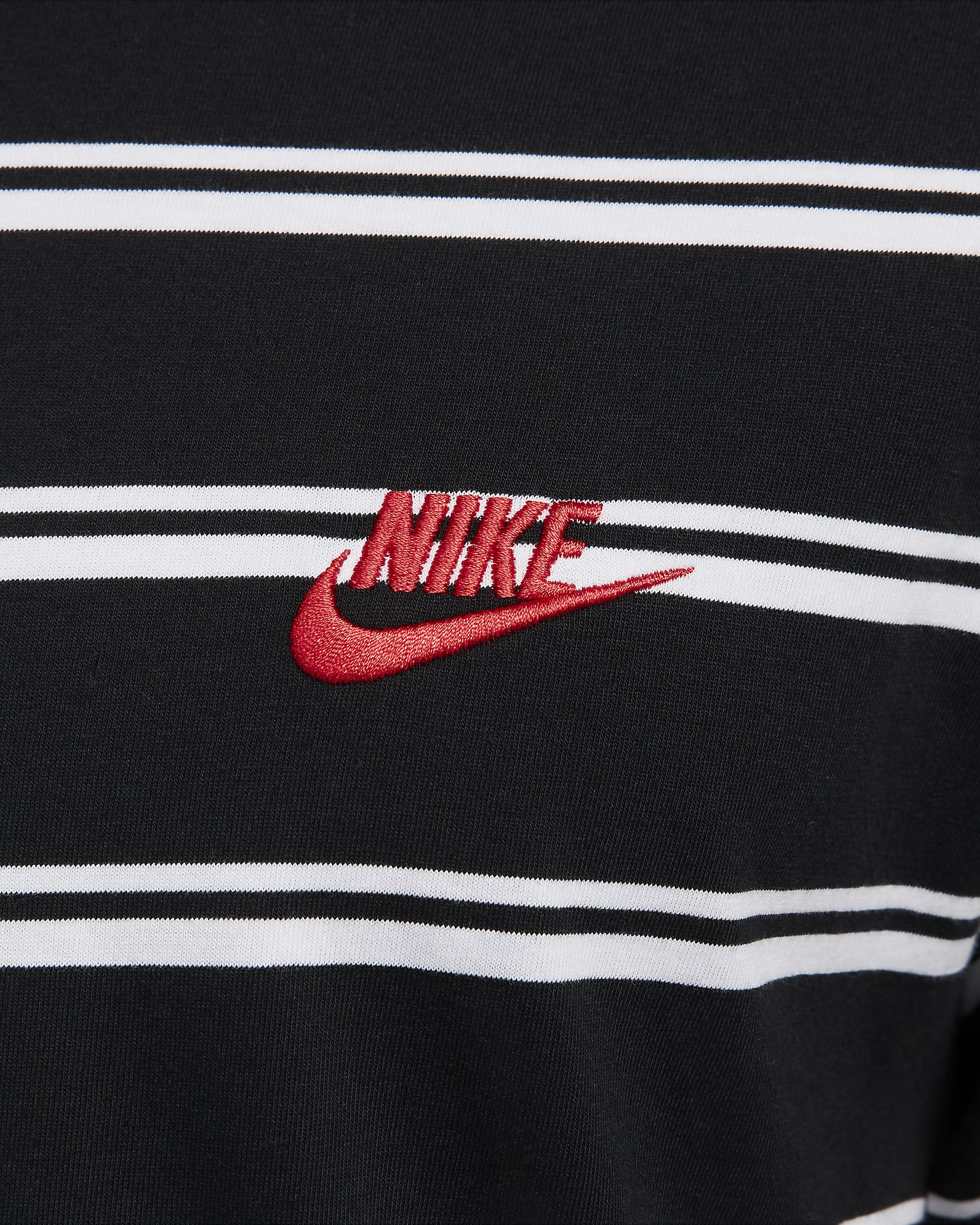 Nike Sportswear Men's Striped T-Shirt - Black