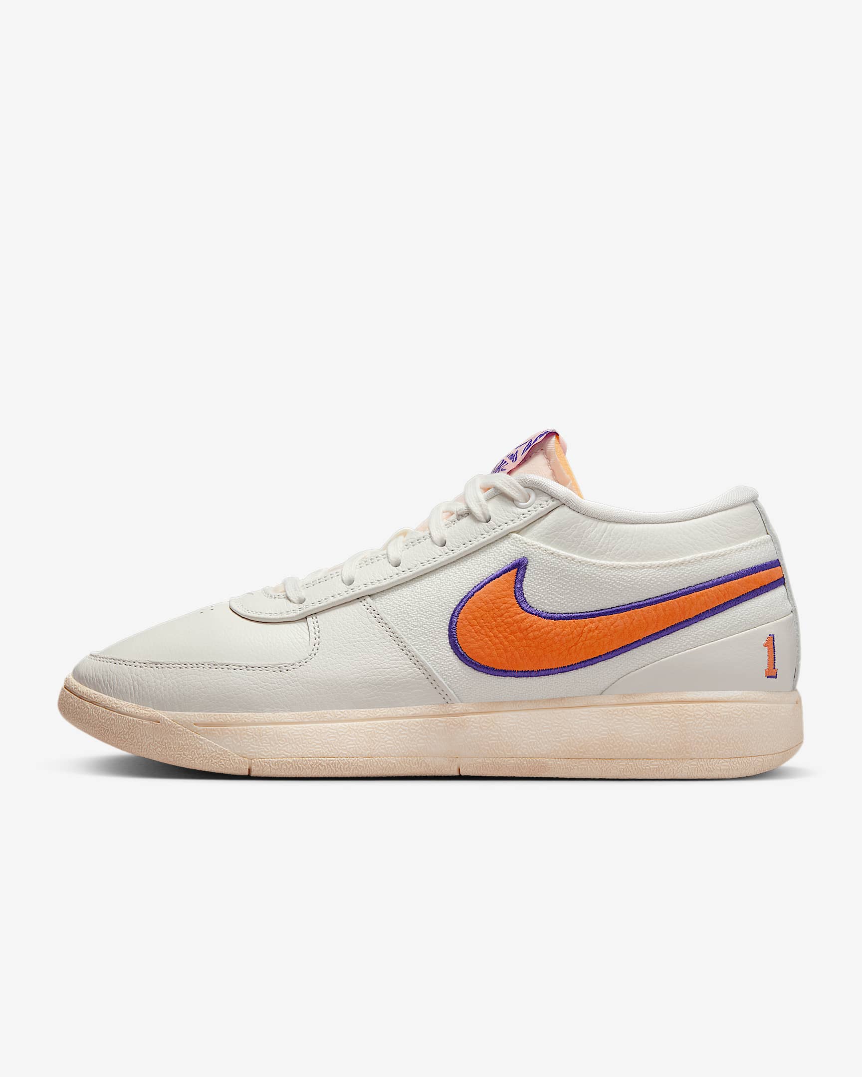 Book 1 'Decade' Basketball Shoes - Sail/Court Purple/Clay Orange