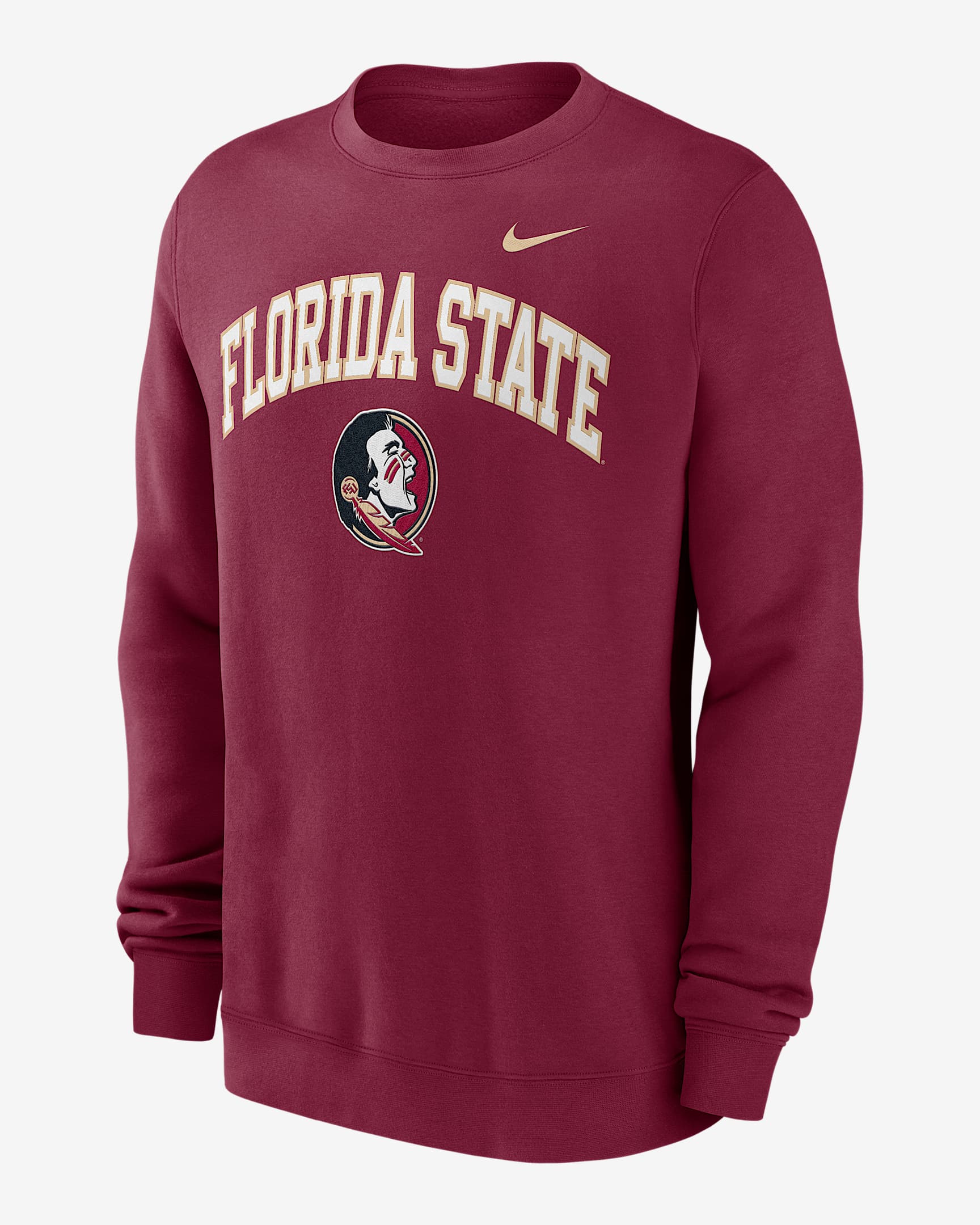 Florida State Arch Men's Nike College Pullover Crew - Garnet