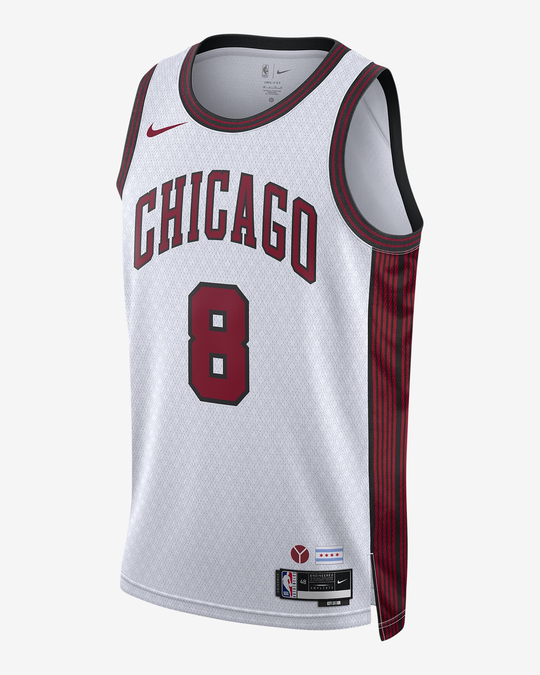 Jersey Swingman de la NBA Nike DriFIT Zach Lavine Chicago Bulls City