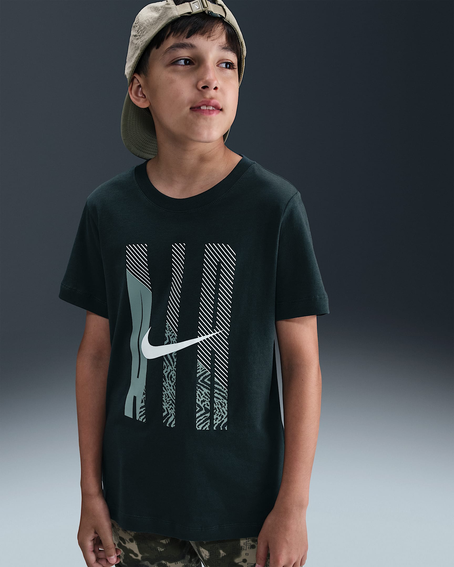Nike Sportswear-T-shirt til større børn - Seaweed