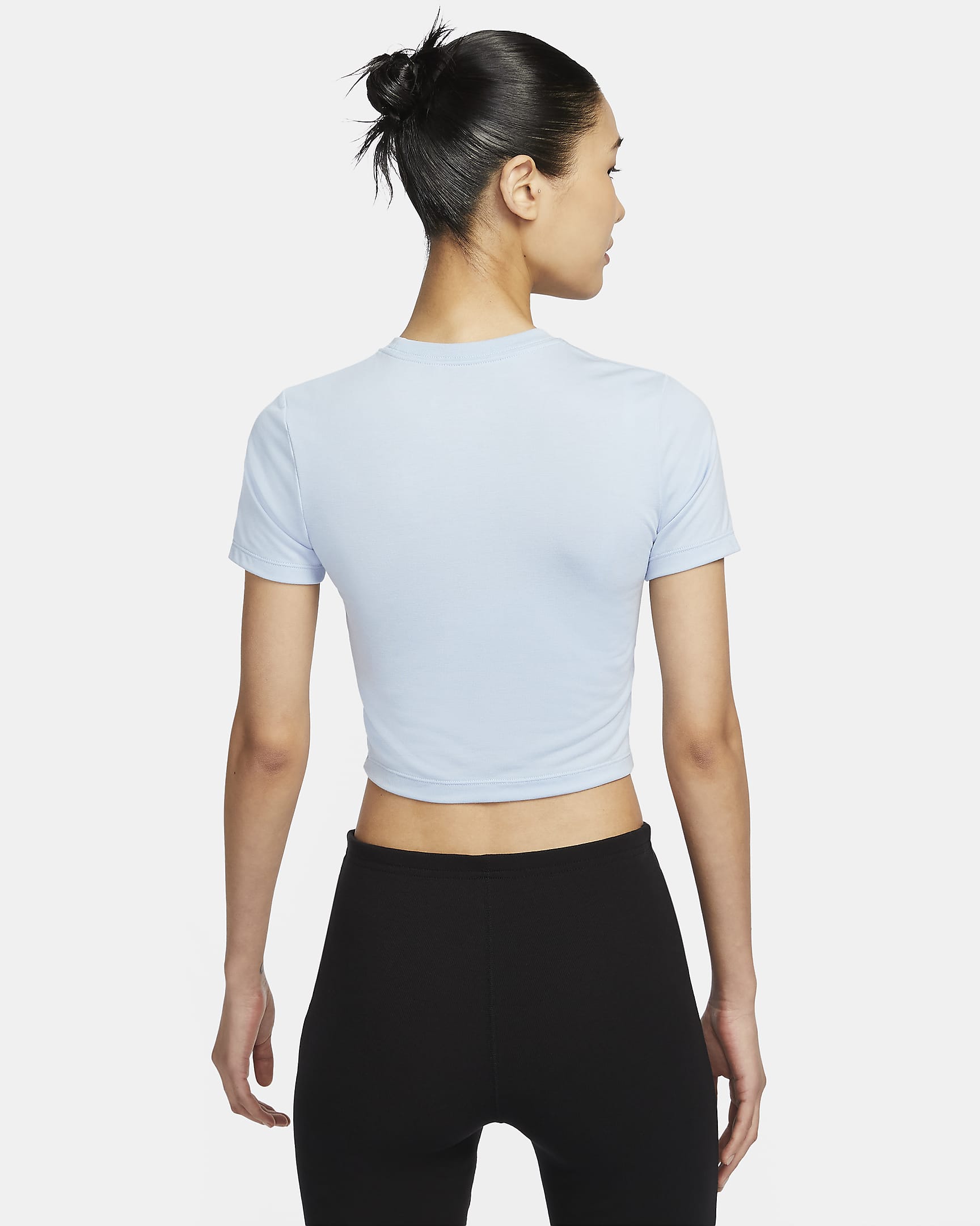 Nike Sportswear Essential Women's Slim-fit Crop T-Shirt - Light Armoury Blue/White