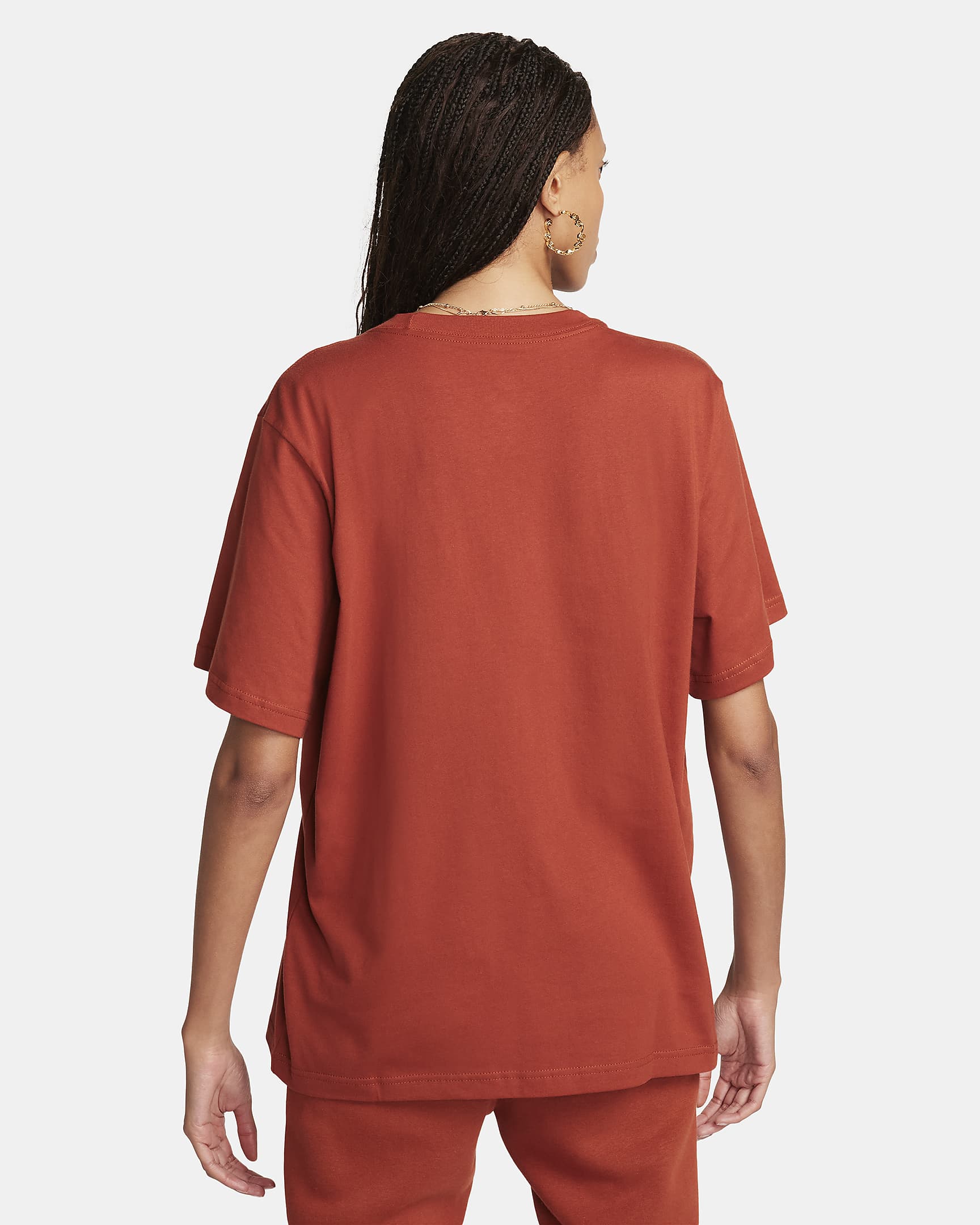 Playera para mujer Nike Sportswear Essential - Naranja fuerte/Negro