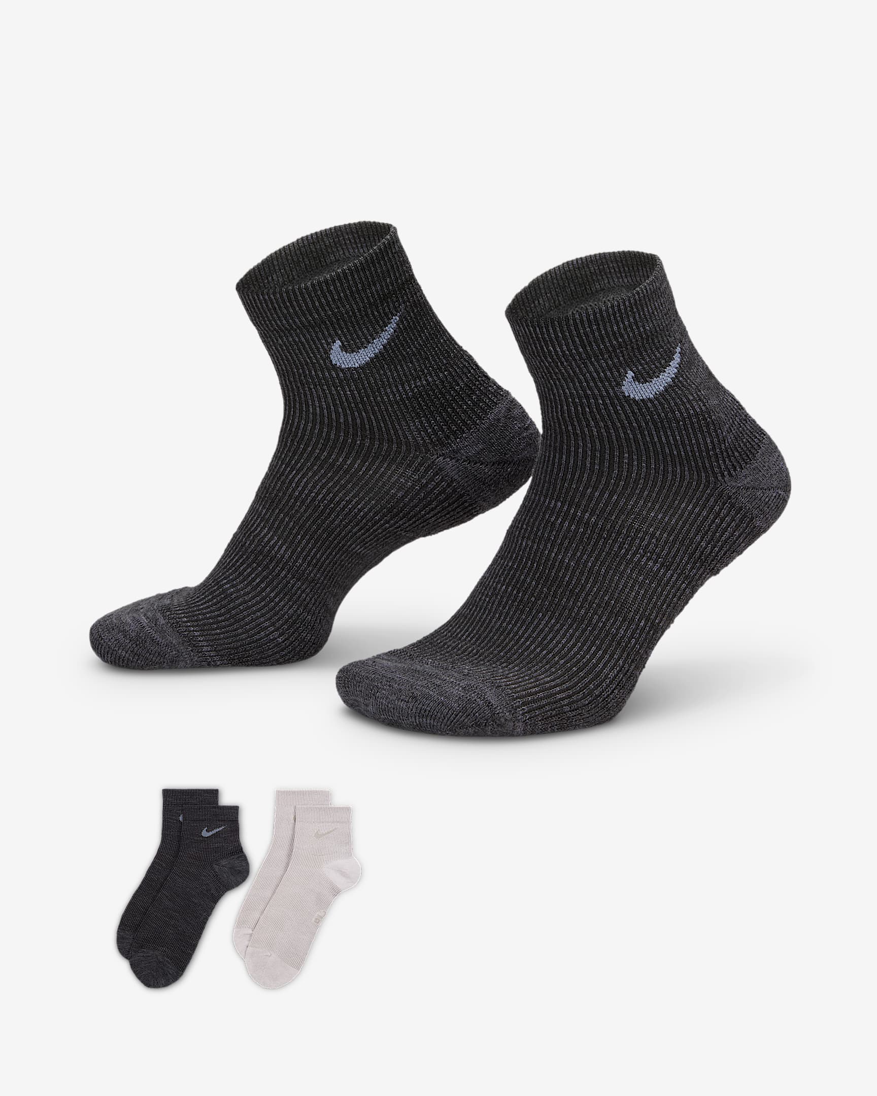 Nike Everyday Cushioned Ankle Socks (2 Pair) - Multi-Color