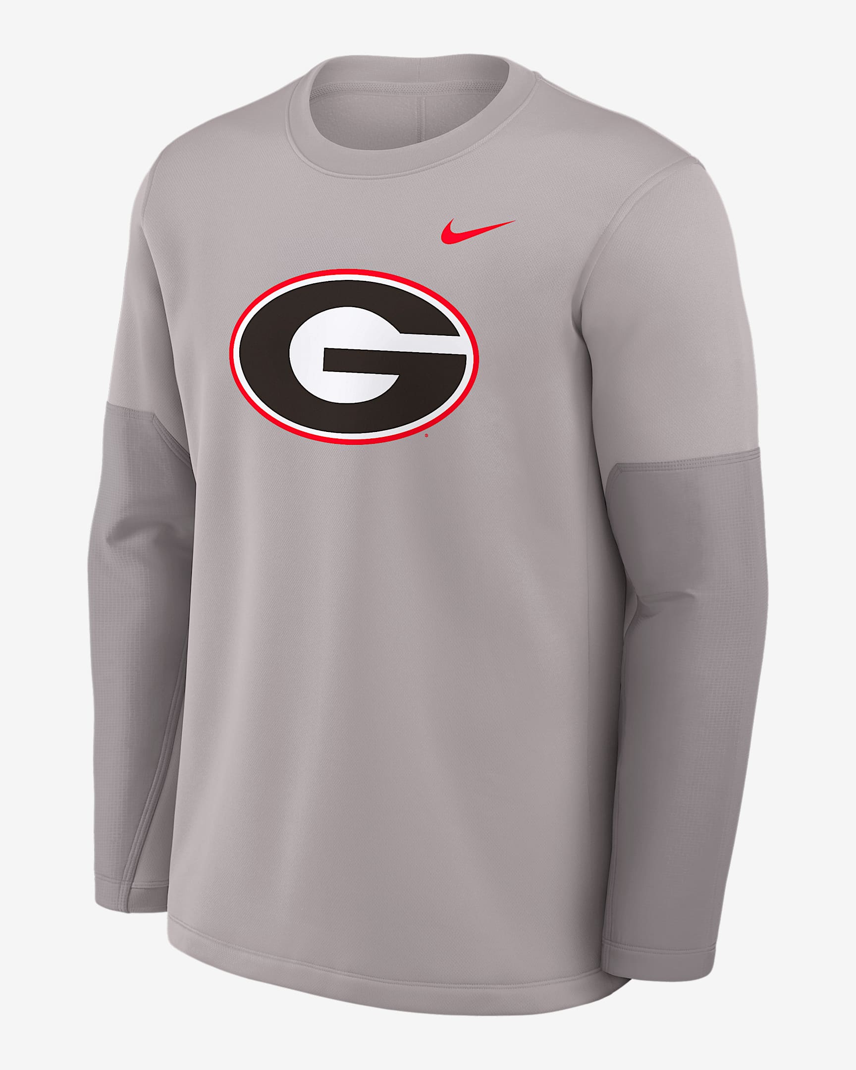 Georgia Sideline Coach Men's Nike Therma-FIT College Long-Sleeve T-Shirt - Grey