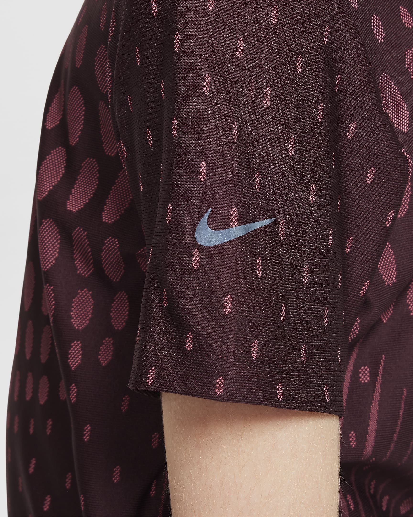 Haut à manches courtes Nike Dri-FIT ADV pour ado (fille) - Burgundy Crush/Aster Pink/Noir