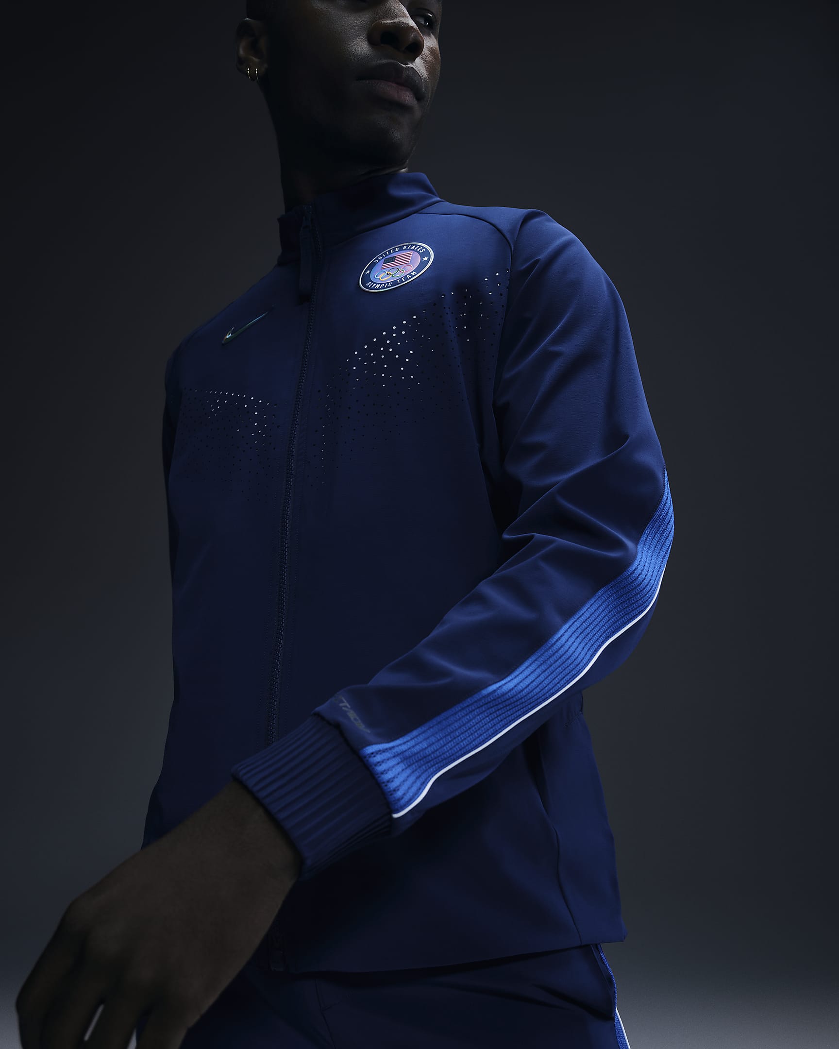 Team USA Men's Nike Jacket - Blue Void/Hyper Royal/White