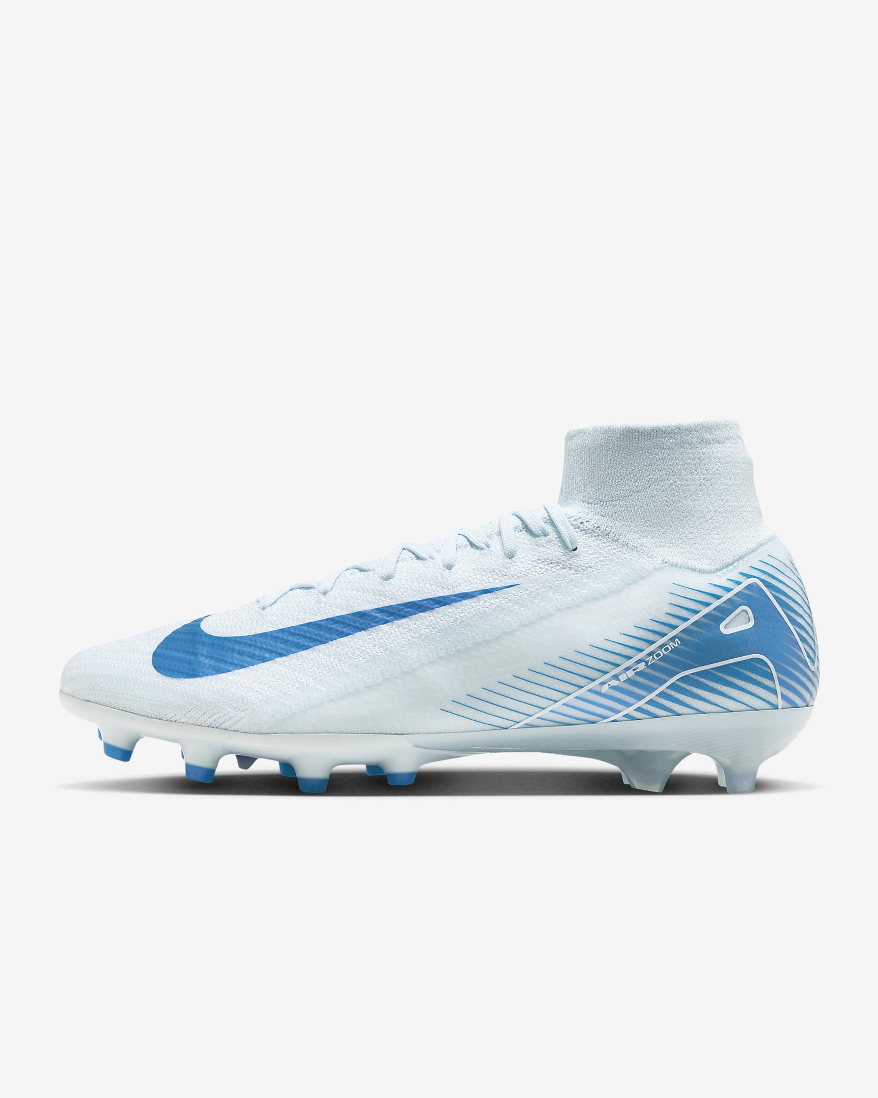 Chuteiras de futebol de cano alto AG-Pro Nike Mercurial Superfly 10 Elite - Azul Glacier/Azul Orbit