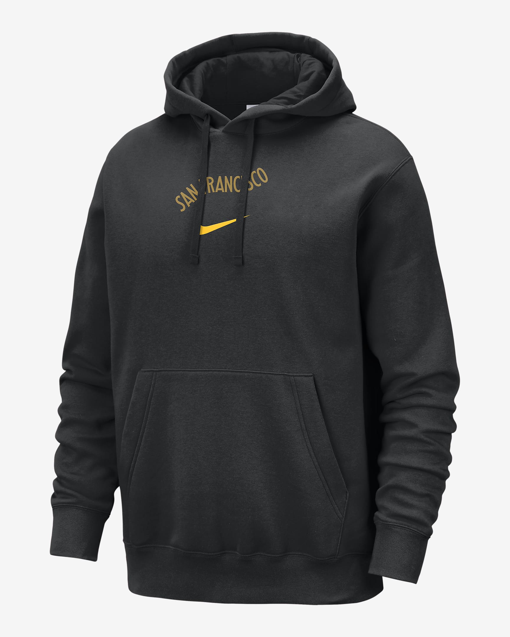 Felpa pullover con cappuccio Golden State Warriors Club Fleece City Edition Nike NBA – Uomo - Nero