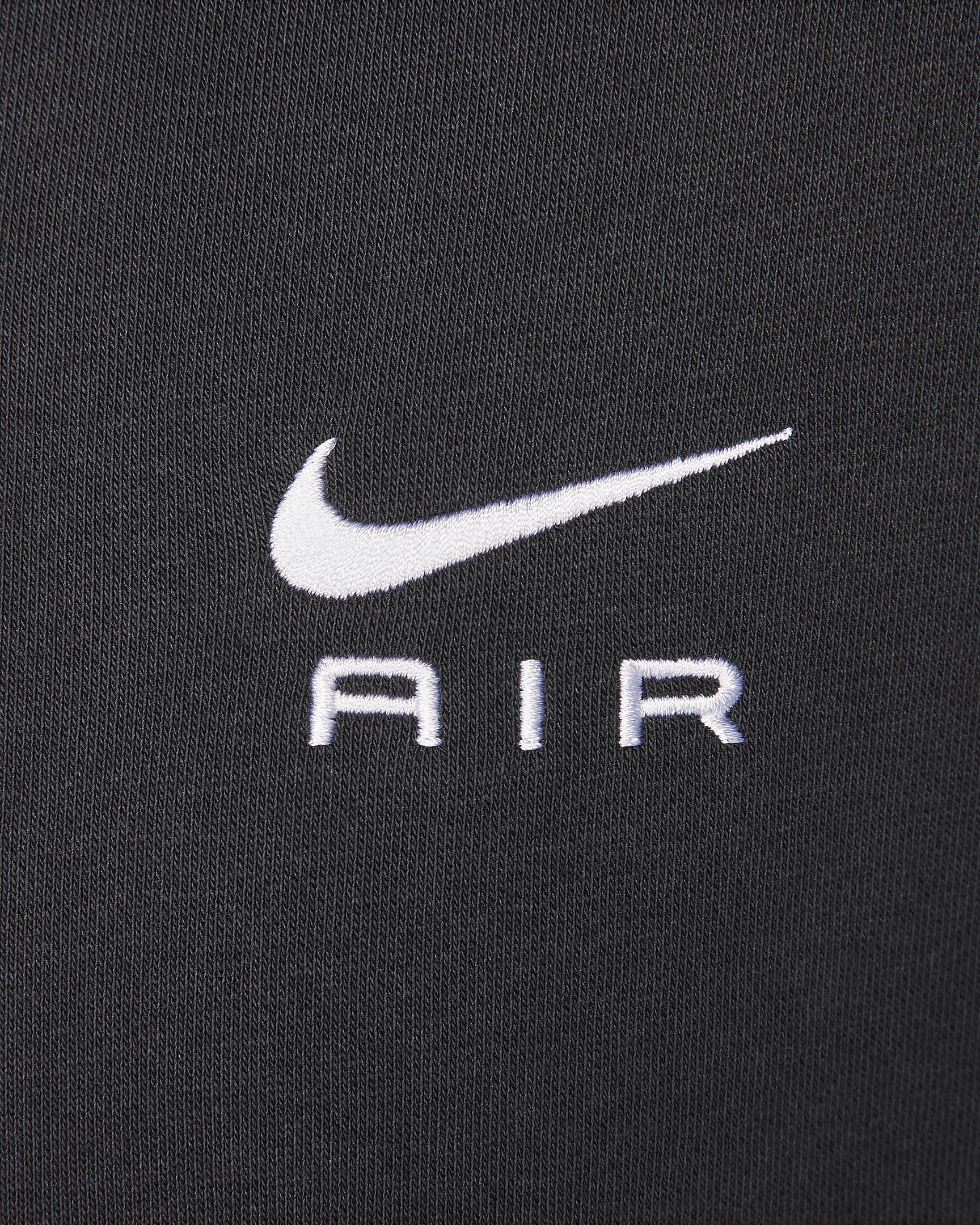 เสื้อมีฮู้ดผ้าฟลีซซิปยาวขนาดโอเวอร์ไซส์ผู้หญิง Nike Sportswear Air - ดำ/ขาว