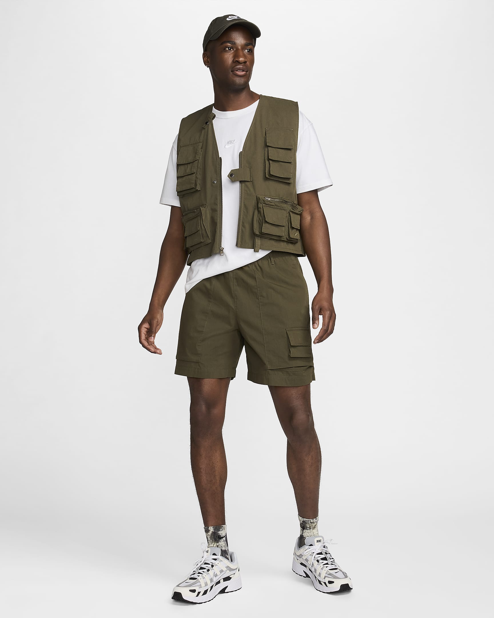 Nike Life Camp shorts til herre - Cargo Khaki/Cargo Khaki