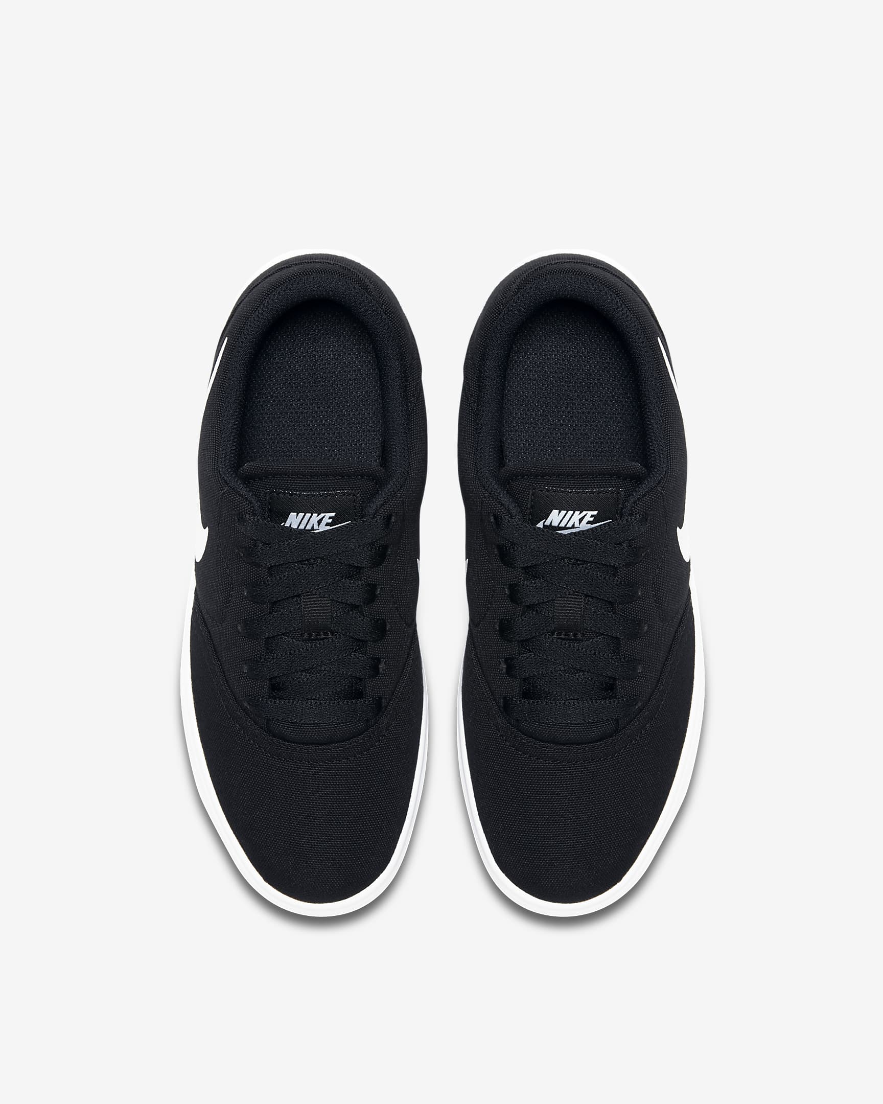 Nike SB Check Canvas Older Kids' Skate Shoes - Black/White