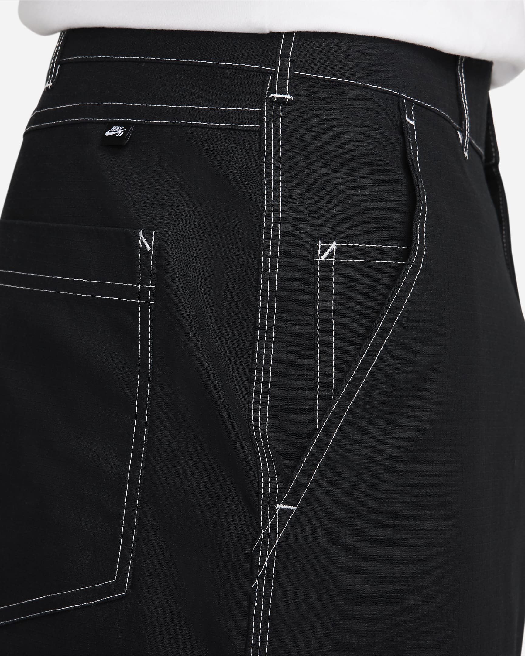 Pantalon de skateboard doublé aux genoux Nike SB pour homme - Noir