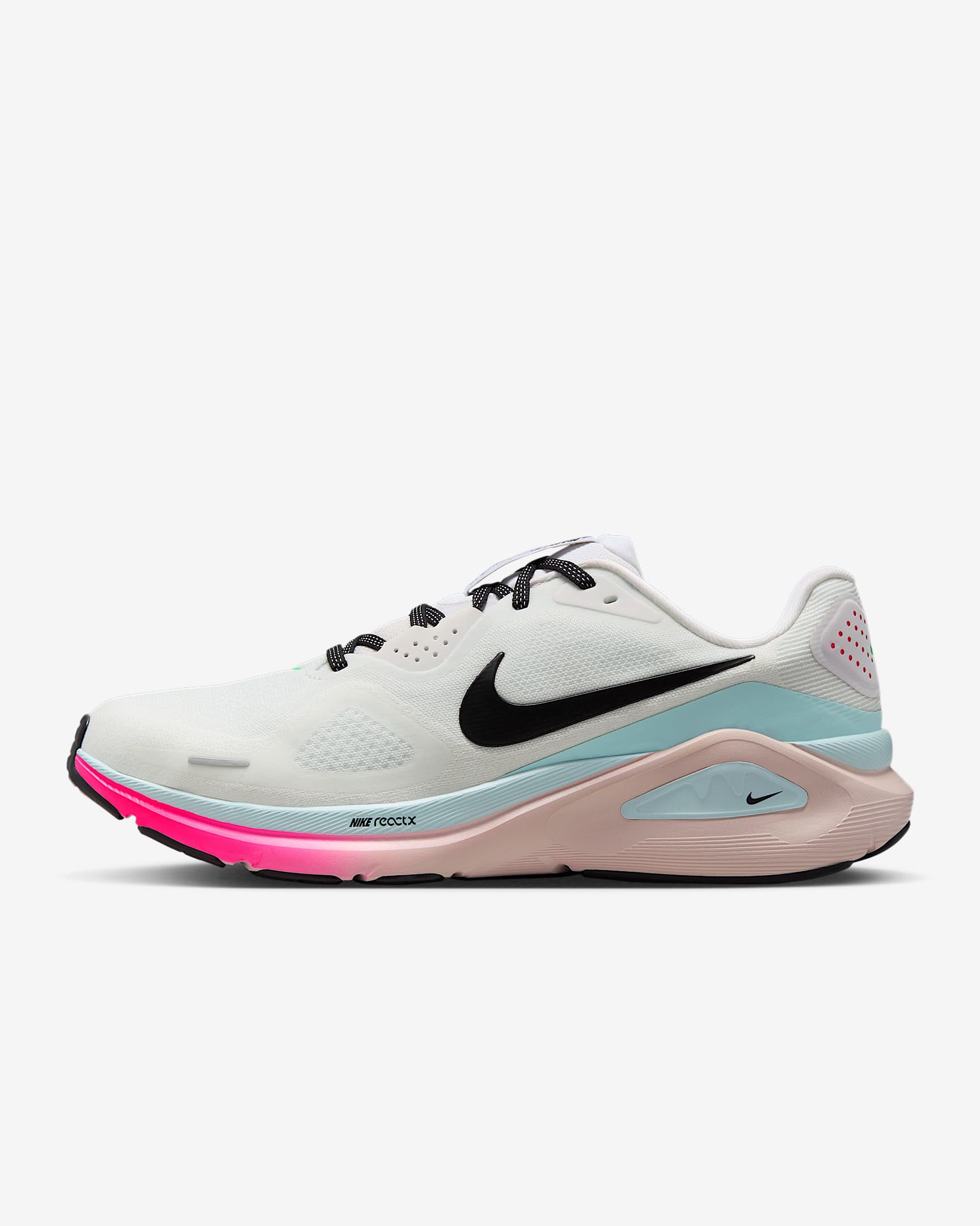 Nike Structure 26 Men's Road Running Shoes - White/Glacier Ice/Hyper Pink/Black