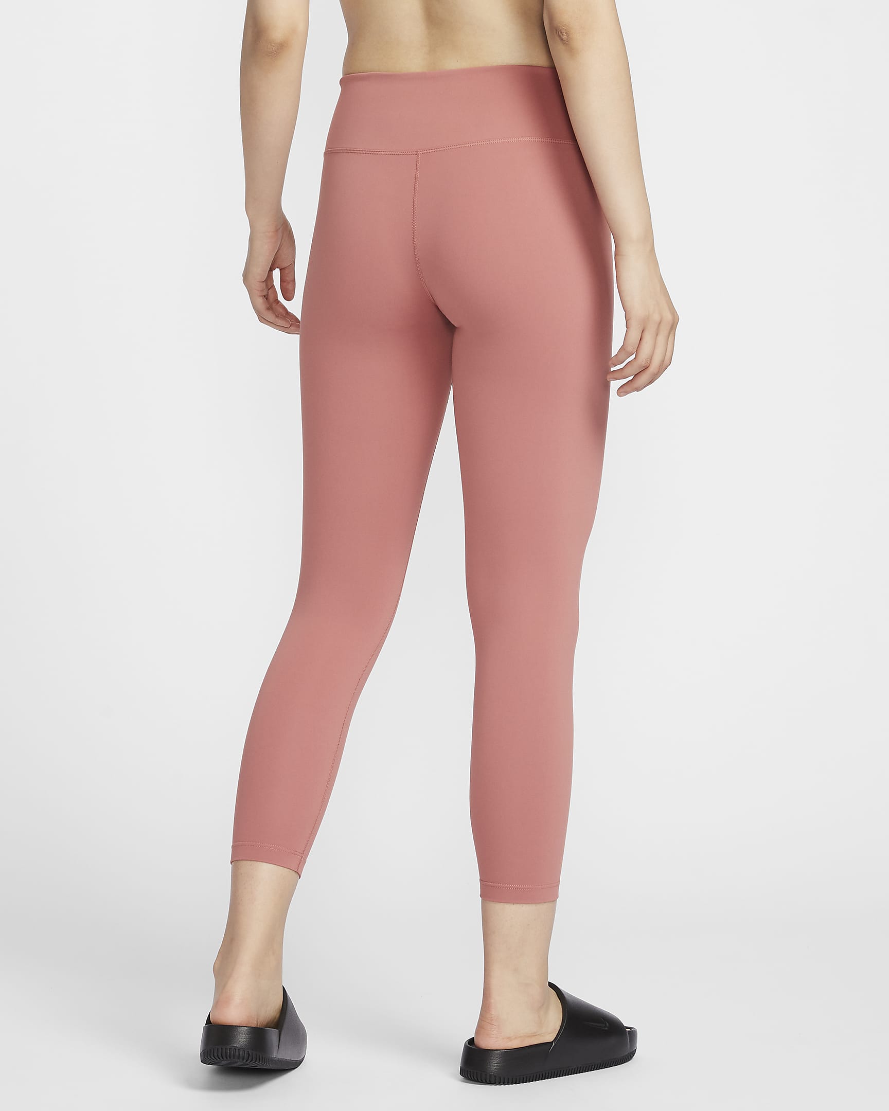 Nike One Women's High-Waisted 7/8 Leggings - Canyon Pink/Black