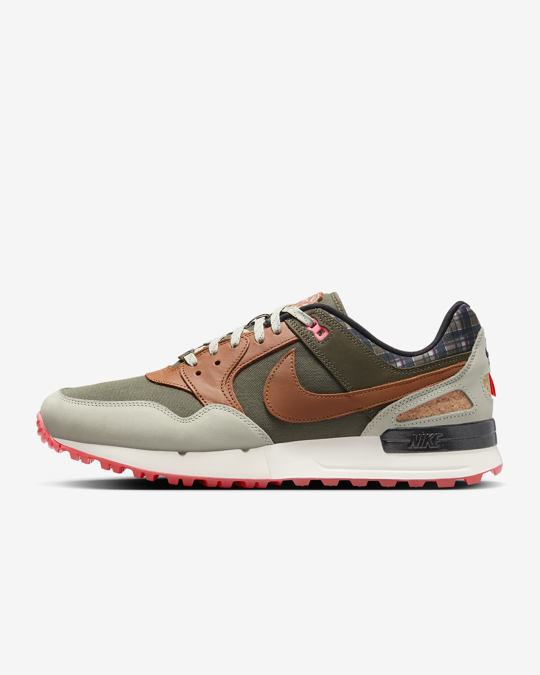 Sapatilhas de golfe Nike Air Pegasus '89 - Caqui Cargo/Jade Horizon/Hot Punch/Light British Tan