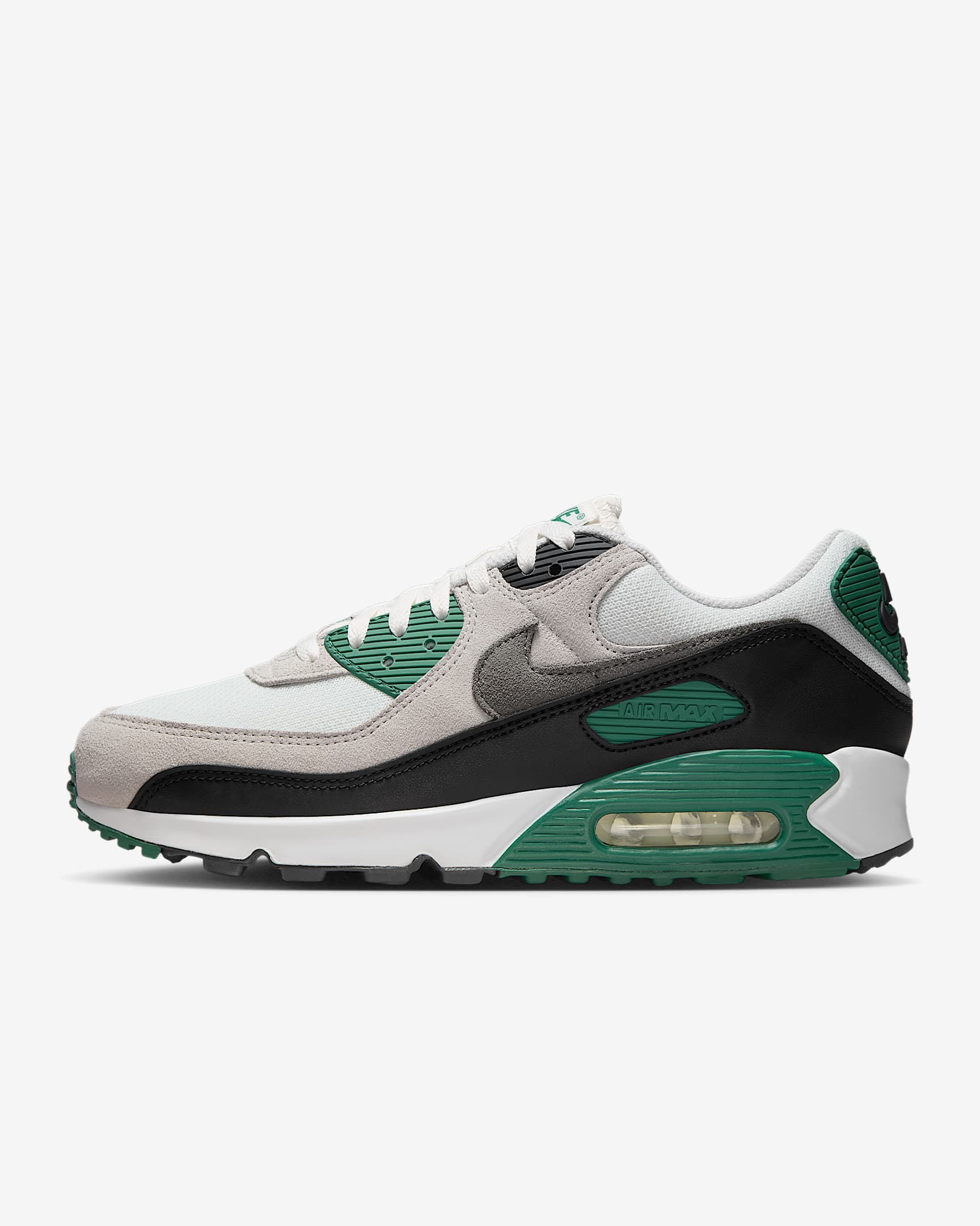 Calzado para hombre Nike Air Max 90 - Blanco cumbre/Aura perenne/Gris vasto/Gris humo