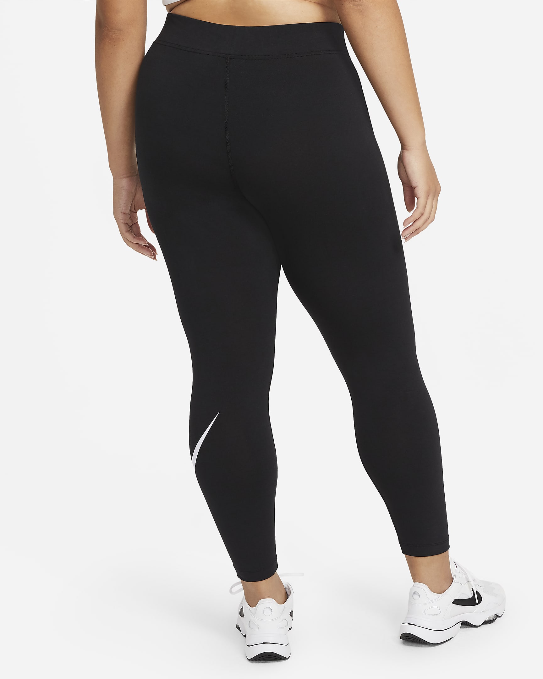 Nike Sportswear Essential Women's Mid-Rise Swoosh Leggings (Plus Size ...