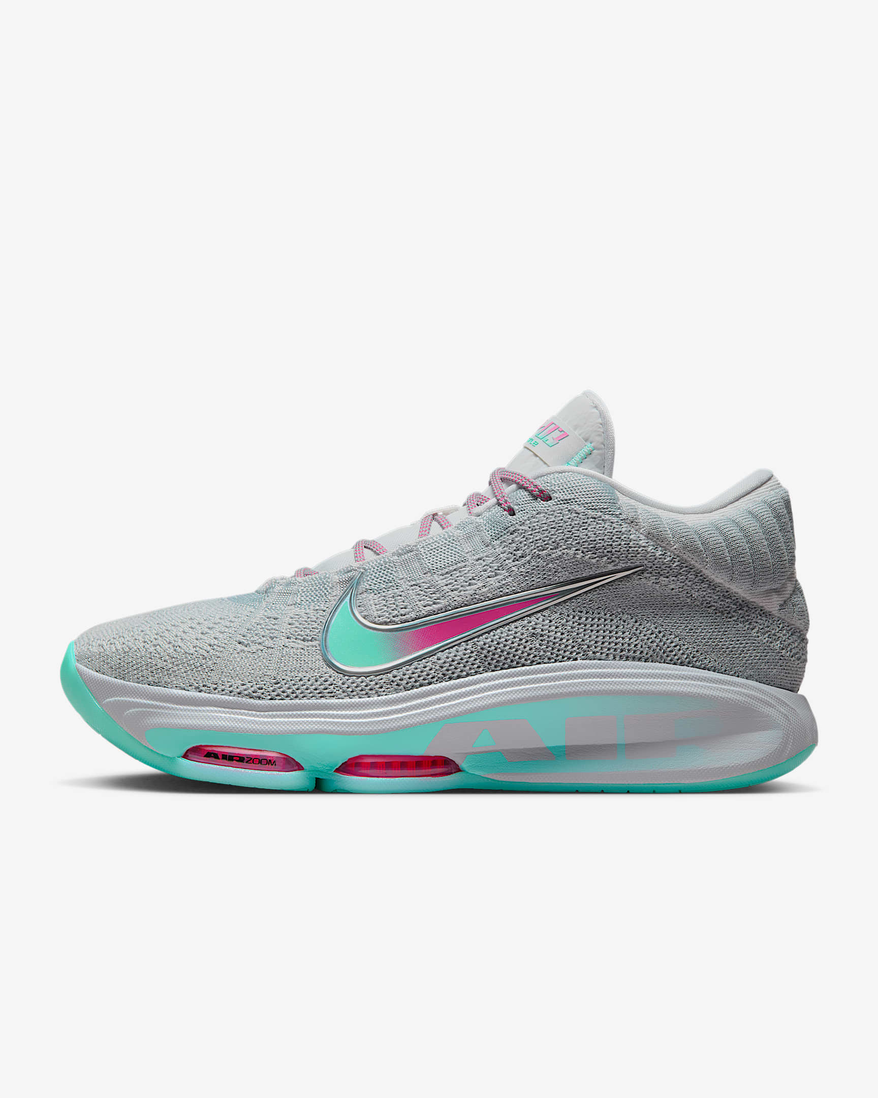 Tenis de básquetbol Nike G.T. Hustle 3 - Gris lobo/Hiperrosa/Tinte platino/Turquesa desteñido