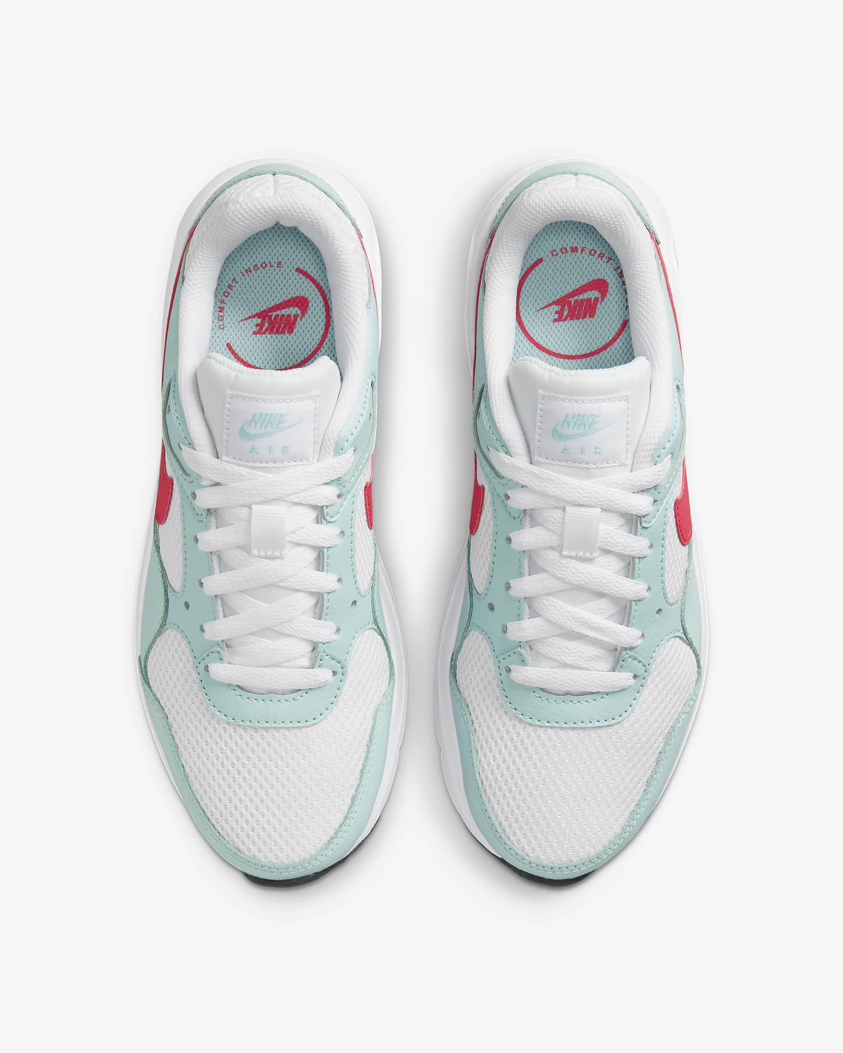 Nike Air Max SC Damesschoenen - Wit/Jade Ice/Zwart/Light Fusion Red