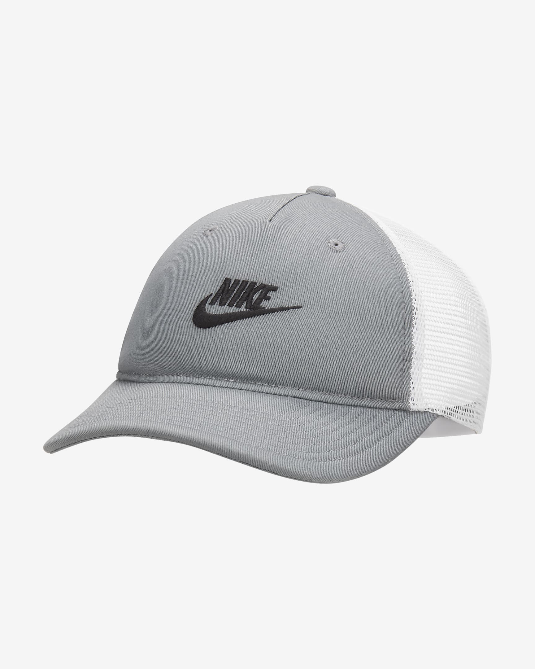 Σταθερό καπελάκι trucker Nike Rise Cap - Smoke Grey/Λευκό/Μαύρο