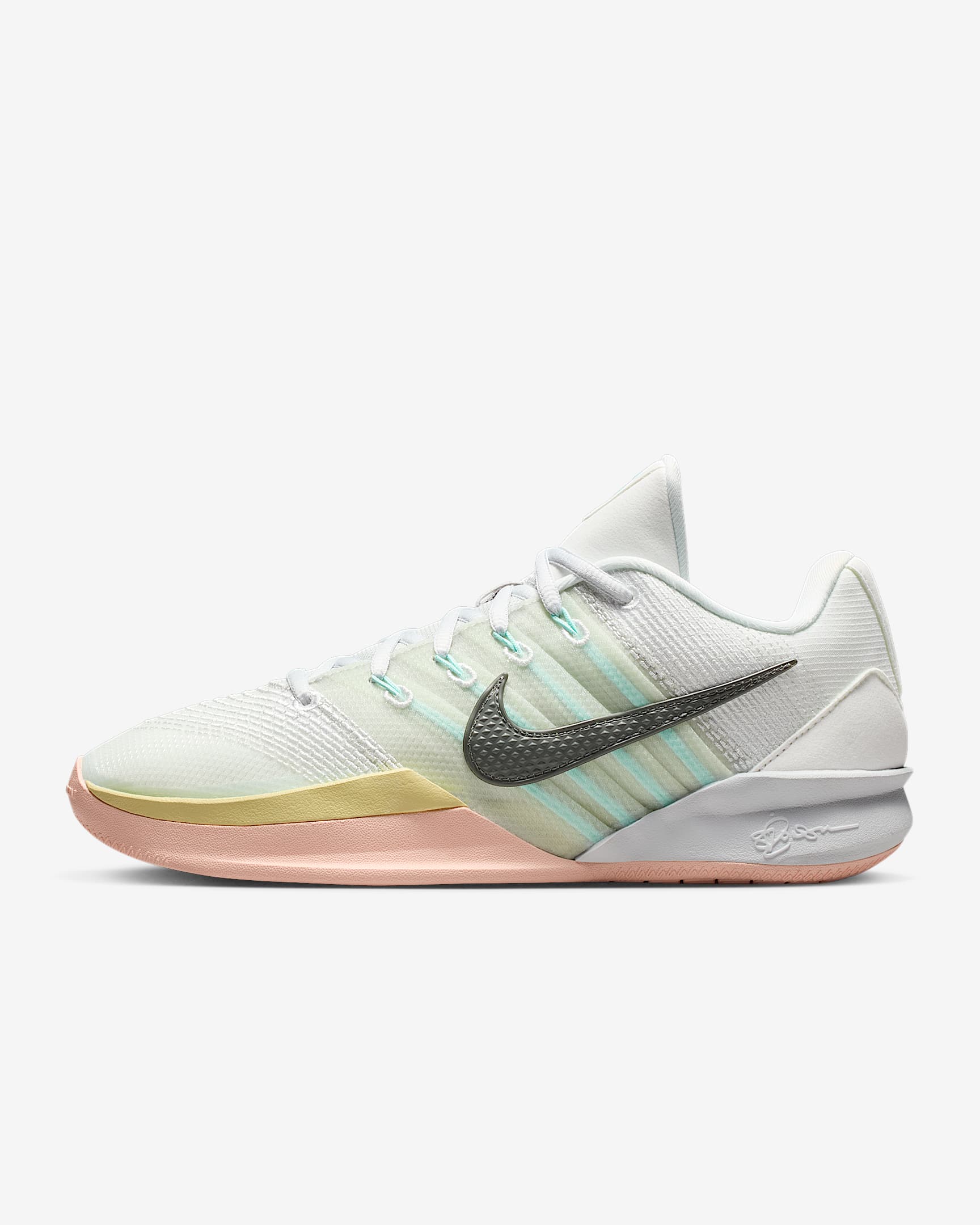 Sabrina 3 "Silencer" EP Basketball Shoes - Summit White/Photon Dust/Washed Coral/Iron Grey
