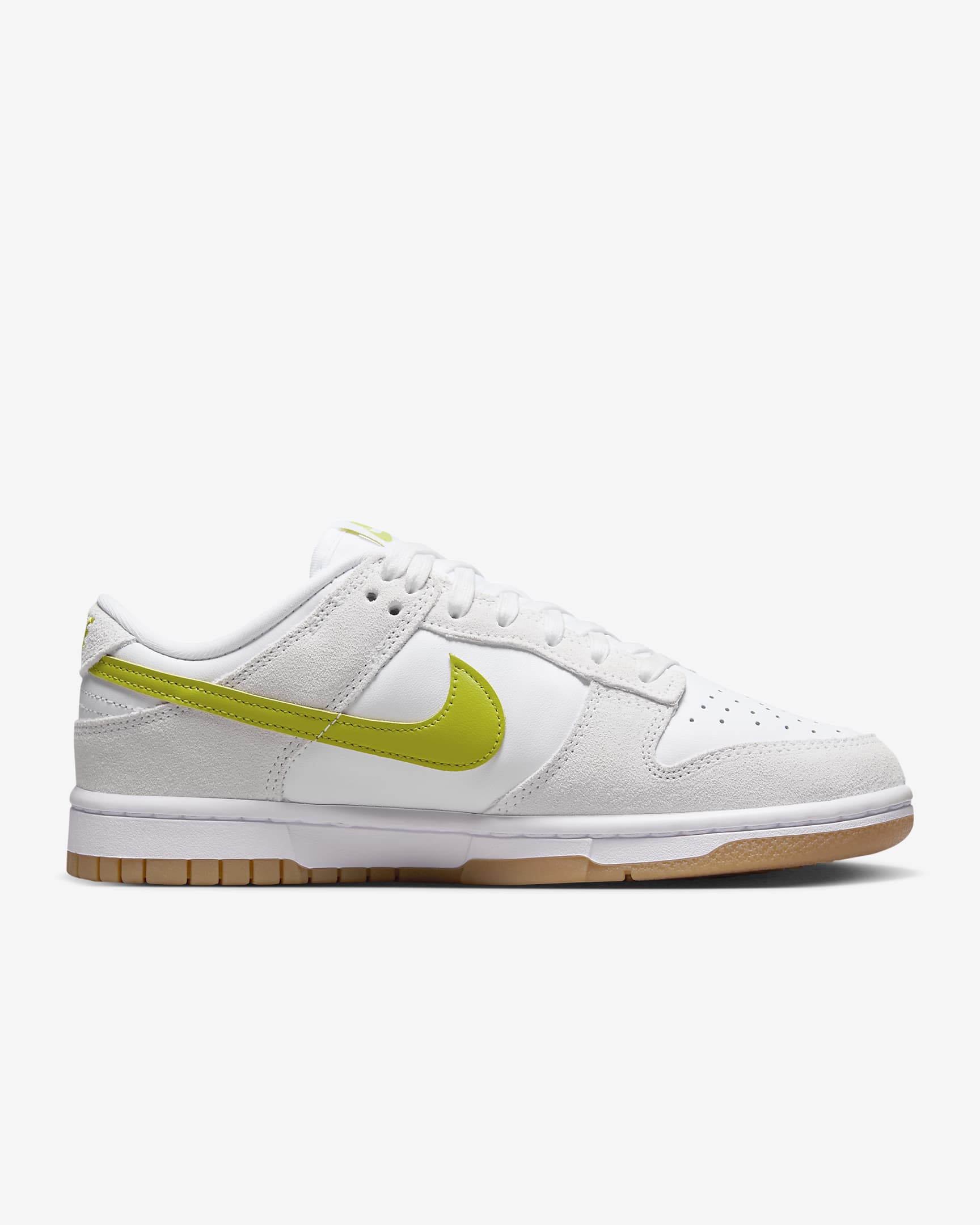 Tenis para mujer Nike Dunk Low - Blanco/Amarillo goma/Cactus brillante