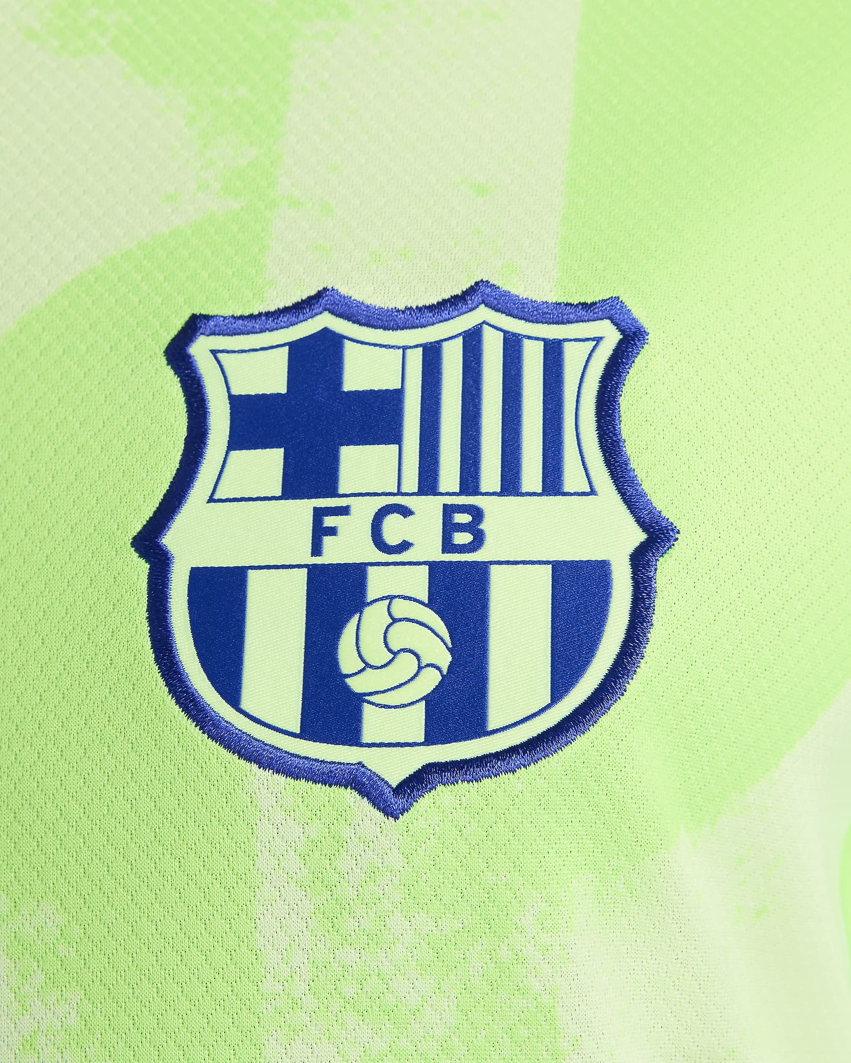 FC Barcelona 2024/25 Stadium Third Nike Dri-FIT Replica-fodboldtrøje til mænd - Barely Volt/Barely Volt/Lime Blast/Old Royal