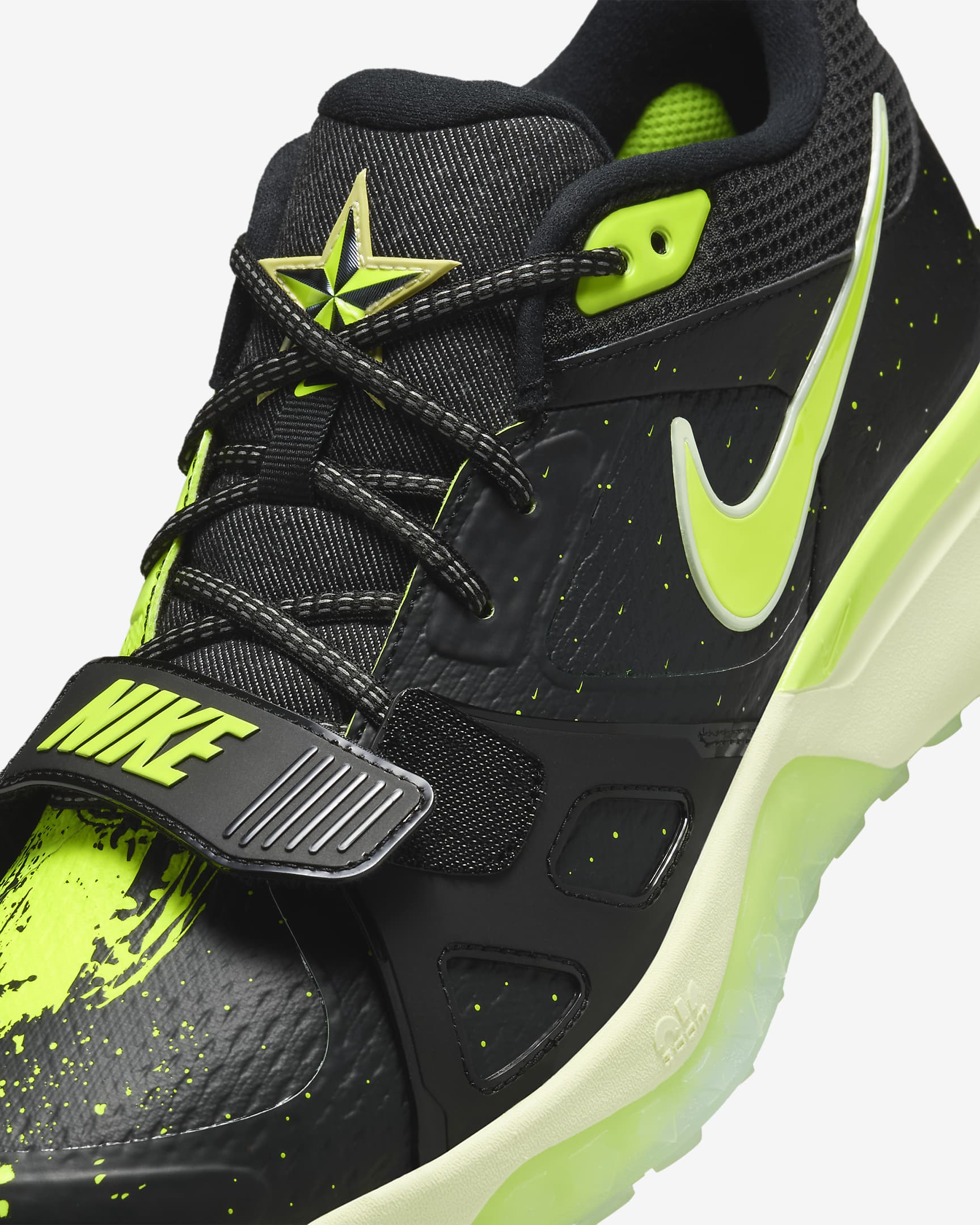 Tenis de béisbol para hombre Nike Diamond Elite Turf - Negro/Lima vital/Volt