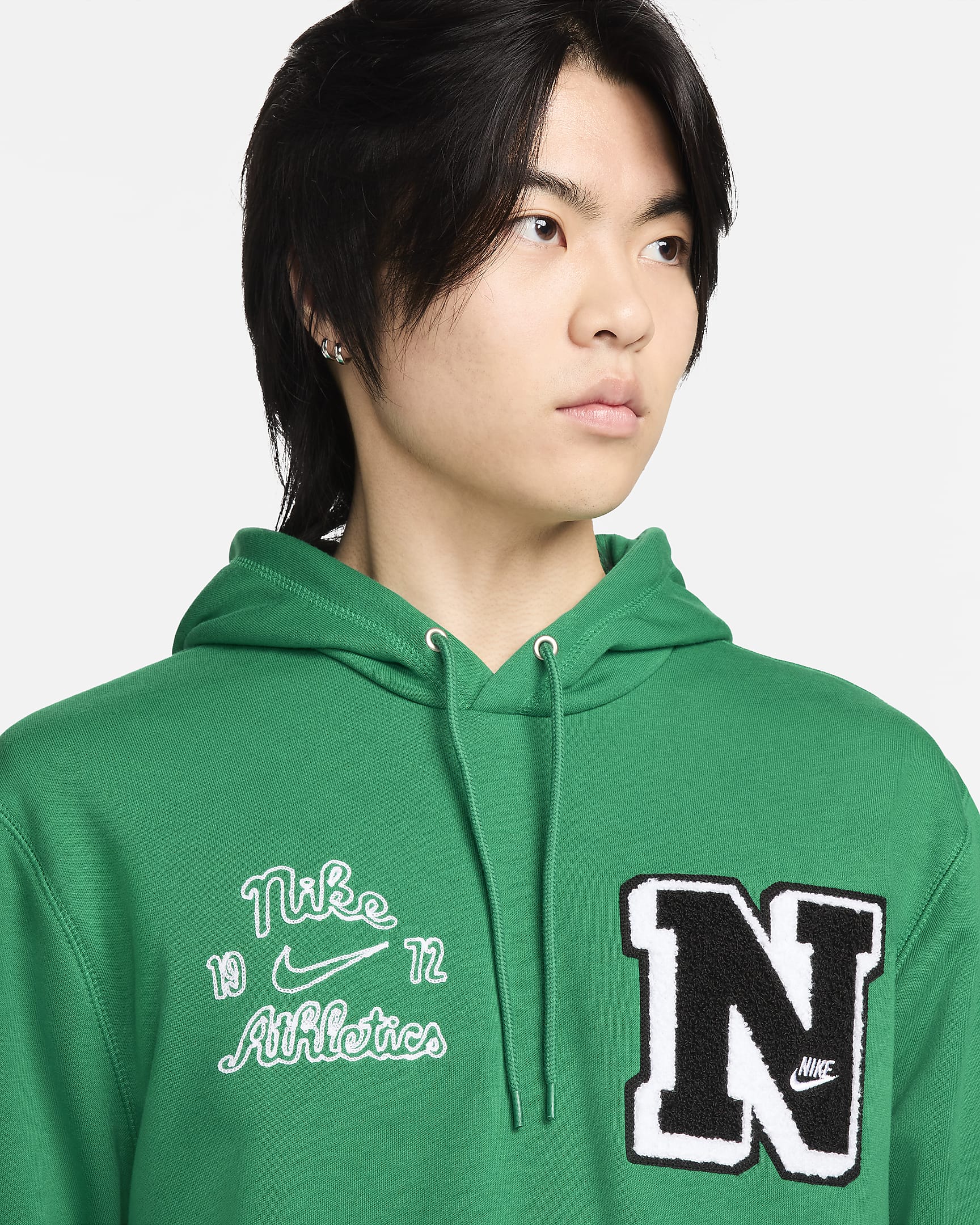 Nike Club Fleece Men's French Terry Pullover Hoodie - Malachite