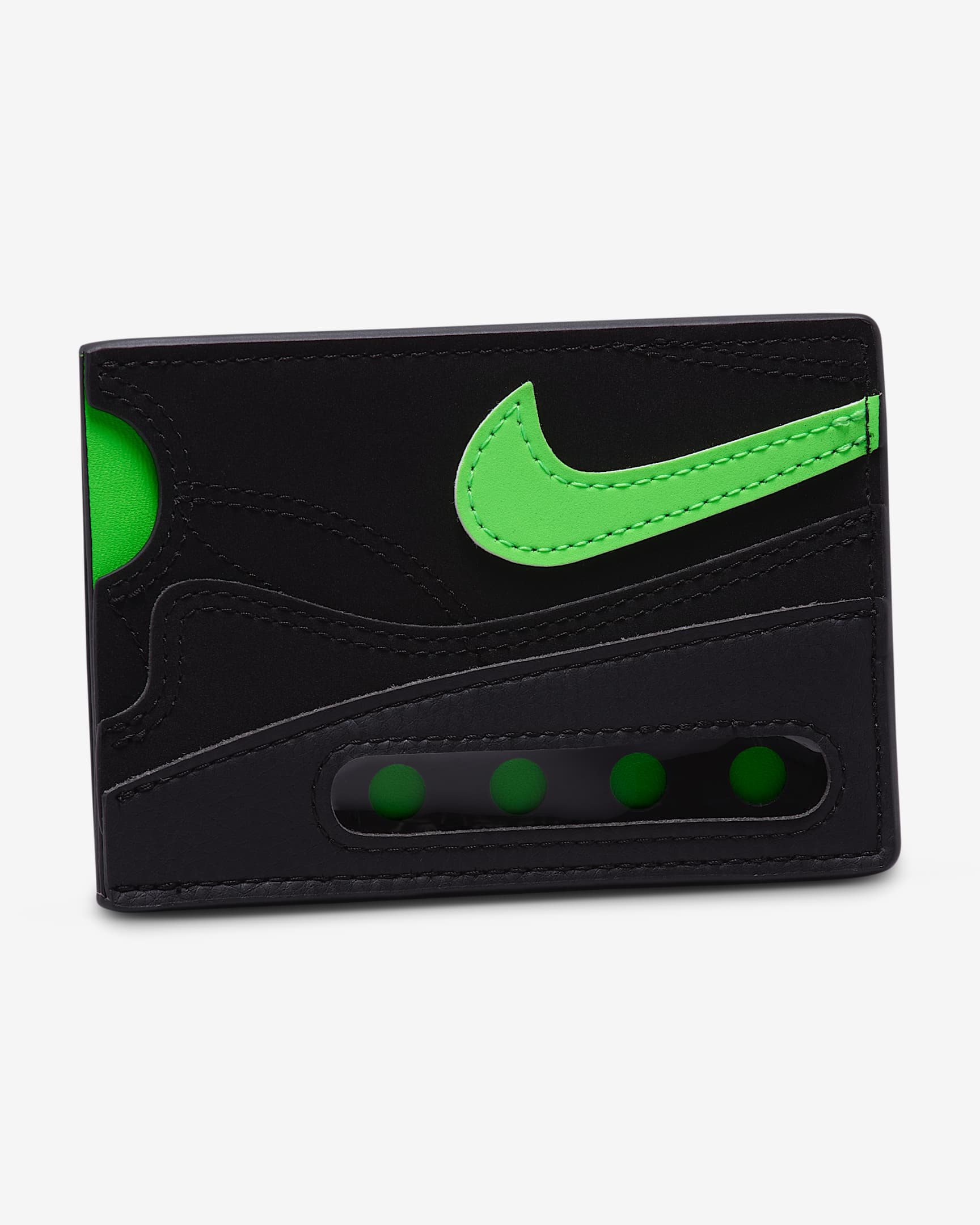 Nike Icon Air Max Card Wallet - Black/Anthracite/Green Strike