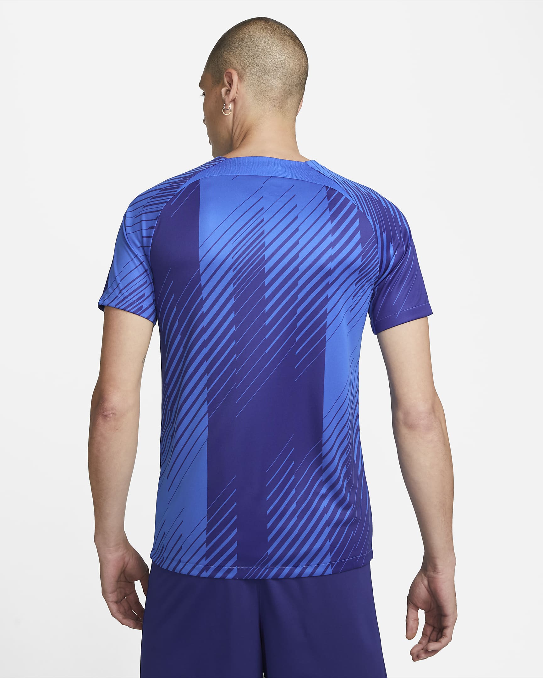 FC Barcelona Academy Pro Men's Nike Dri-FIT Pre-Match Soccer Top - Royal Blue/Royal Blue/Deep Royal Blue/White