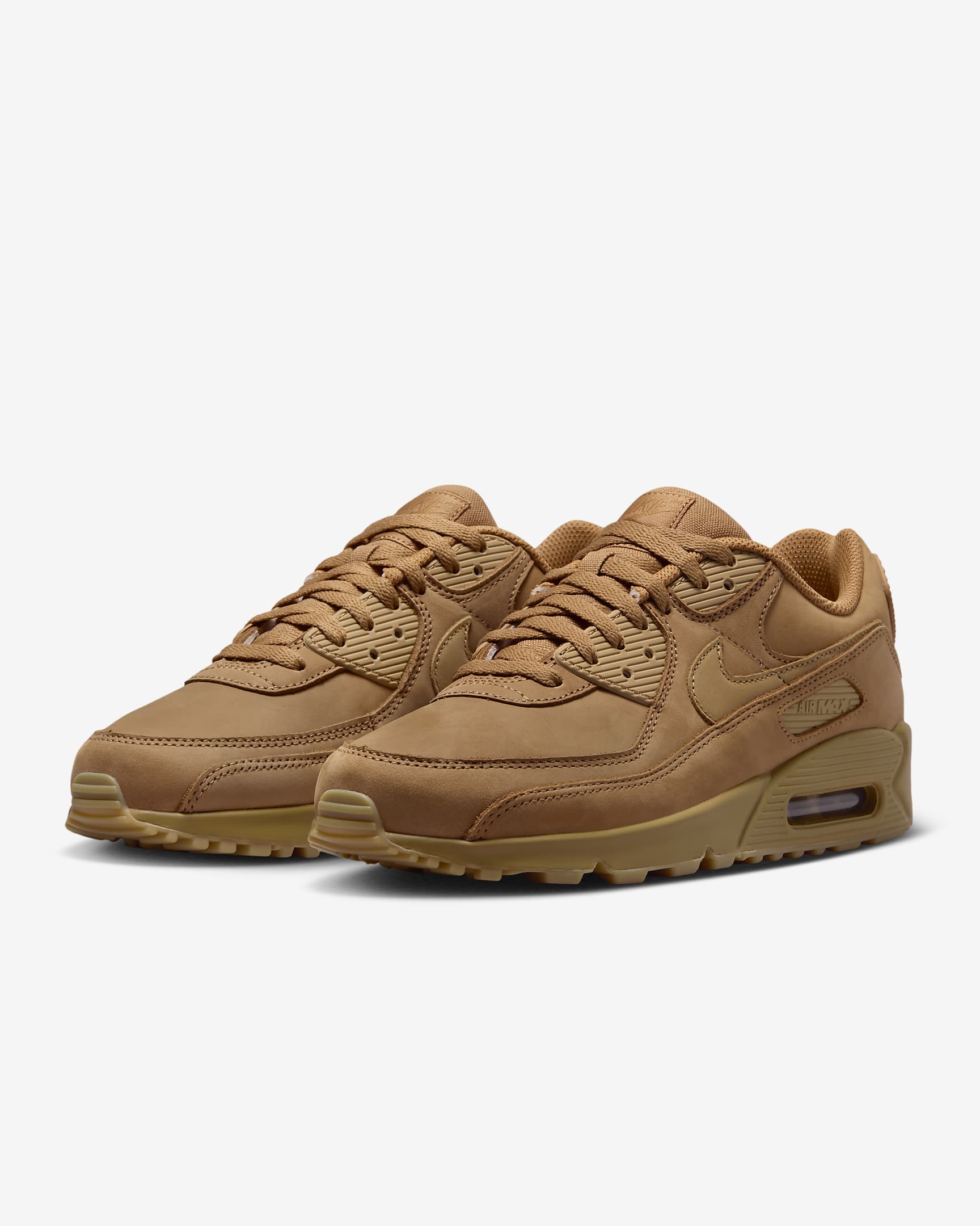 Nike Air Max 90 Premium Men's Shoes - Flax/Gum Light Brown/Wheat