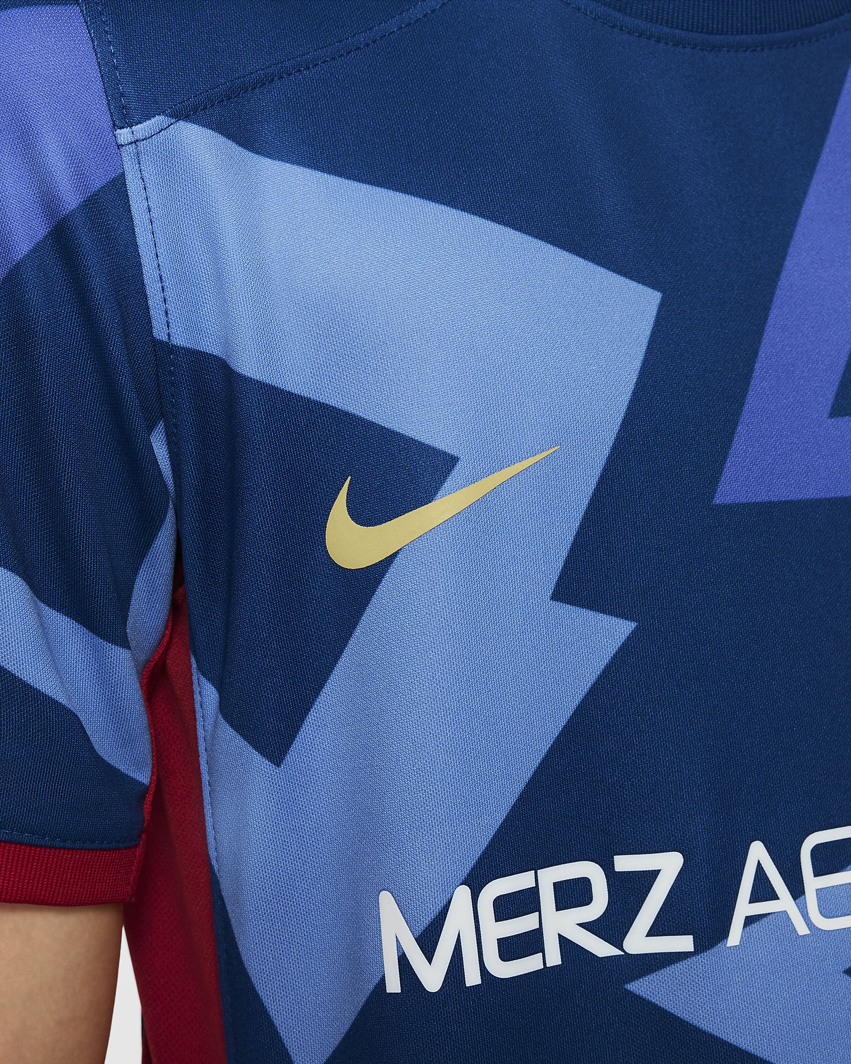 Jersey Nike Dri-FIT de la NWSL tipo réplica para niños talla grande North Carolina Courage 2024 Stadium Primary - Azul gimnasio