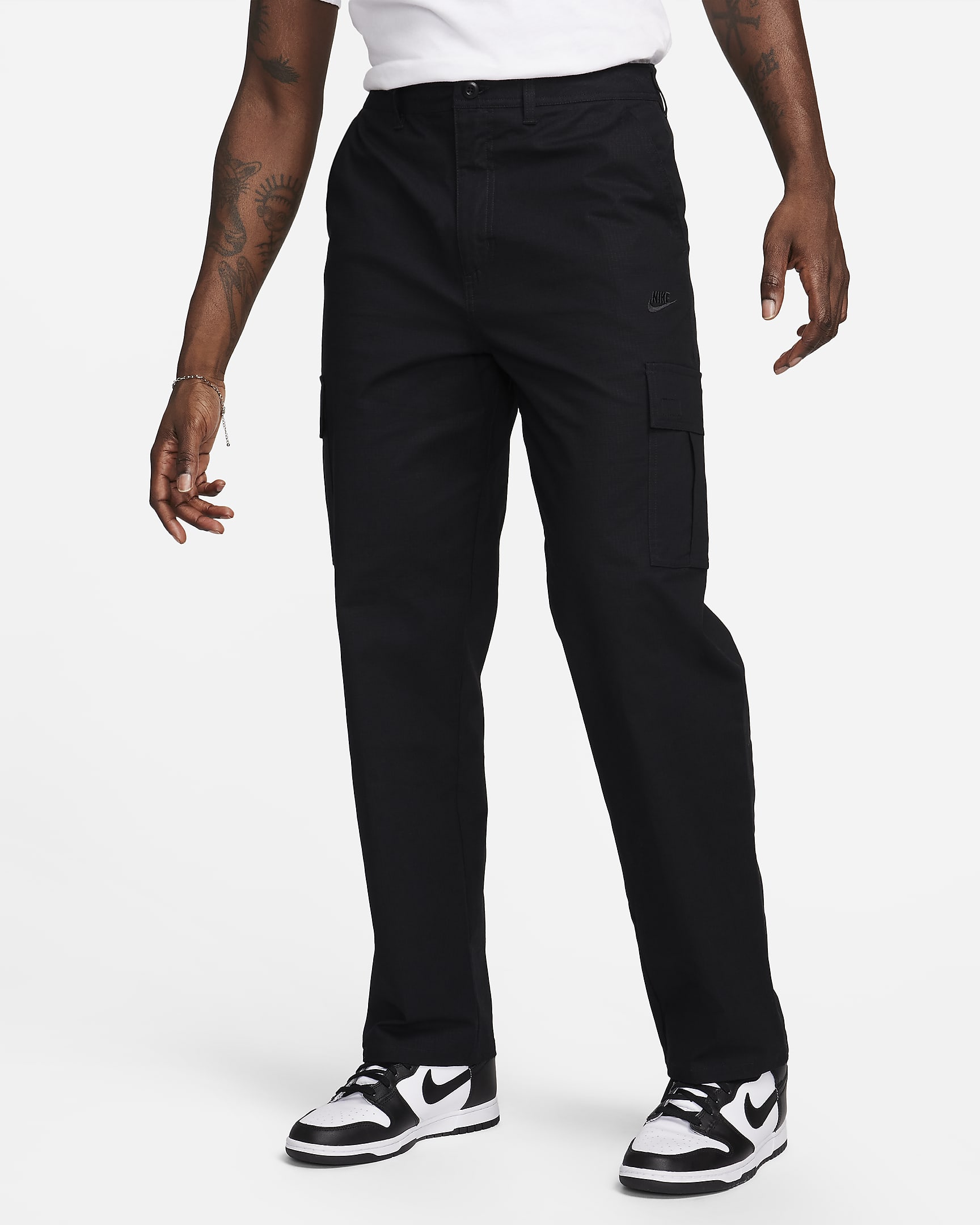 Nike Club Men's Cargo Trousers - Black/Black