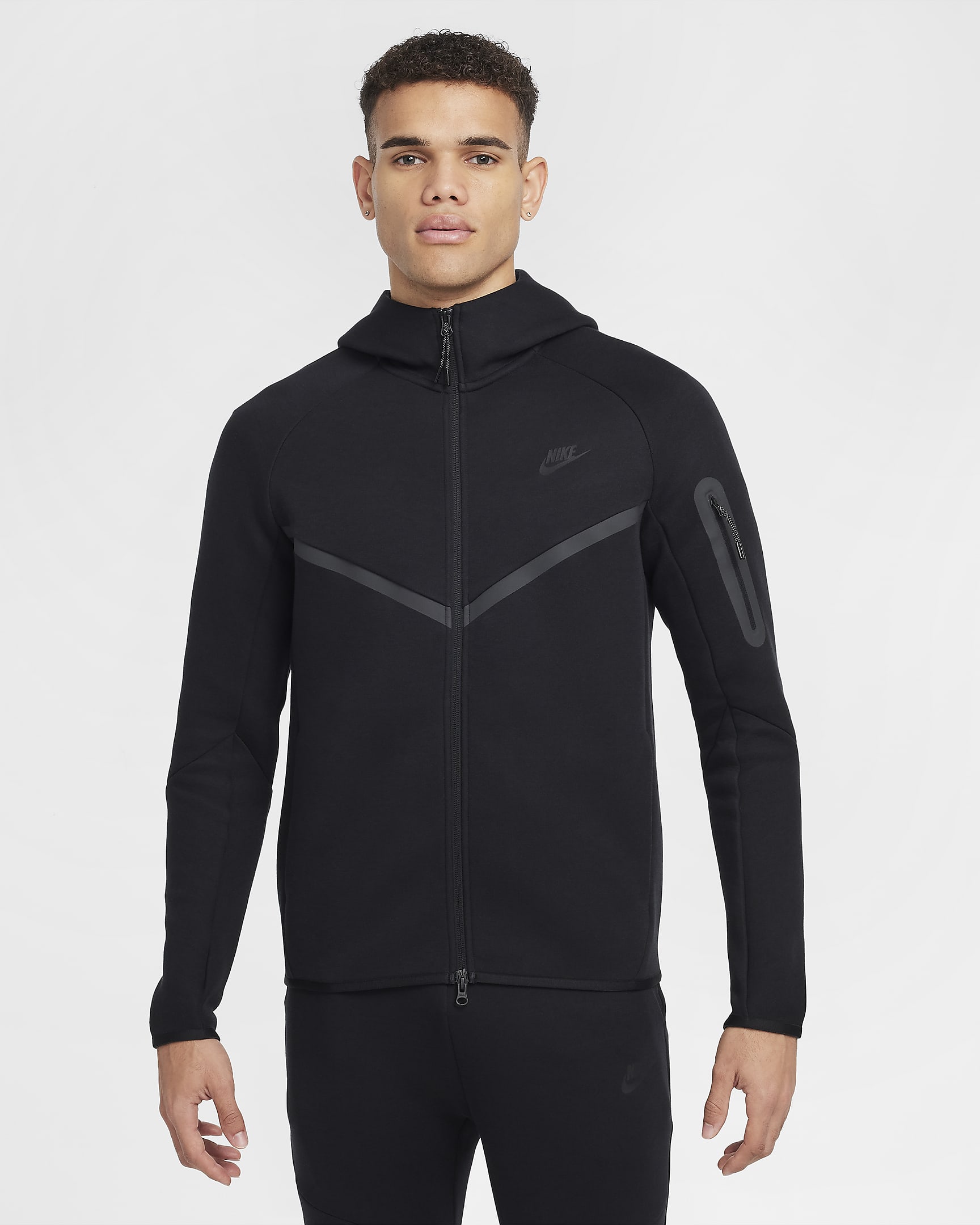 Nike Tech Dessuadora amb caputxa i cremallera completa Windrunner - Home - Negre/Negre