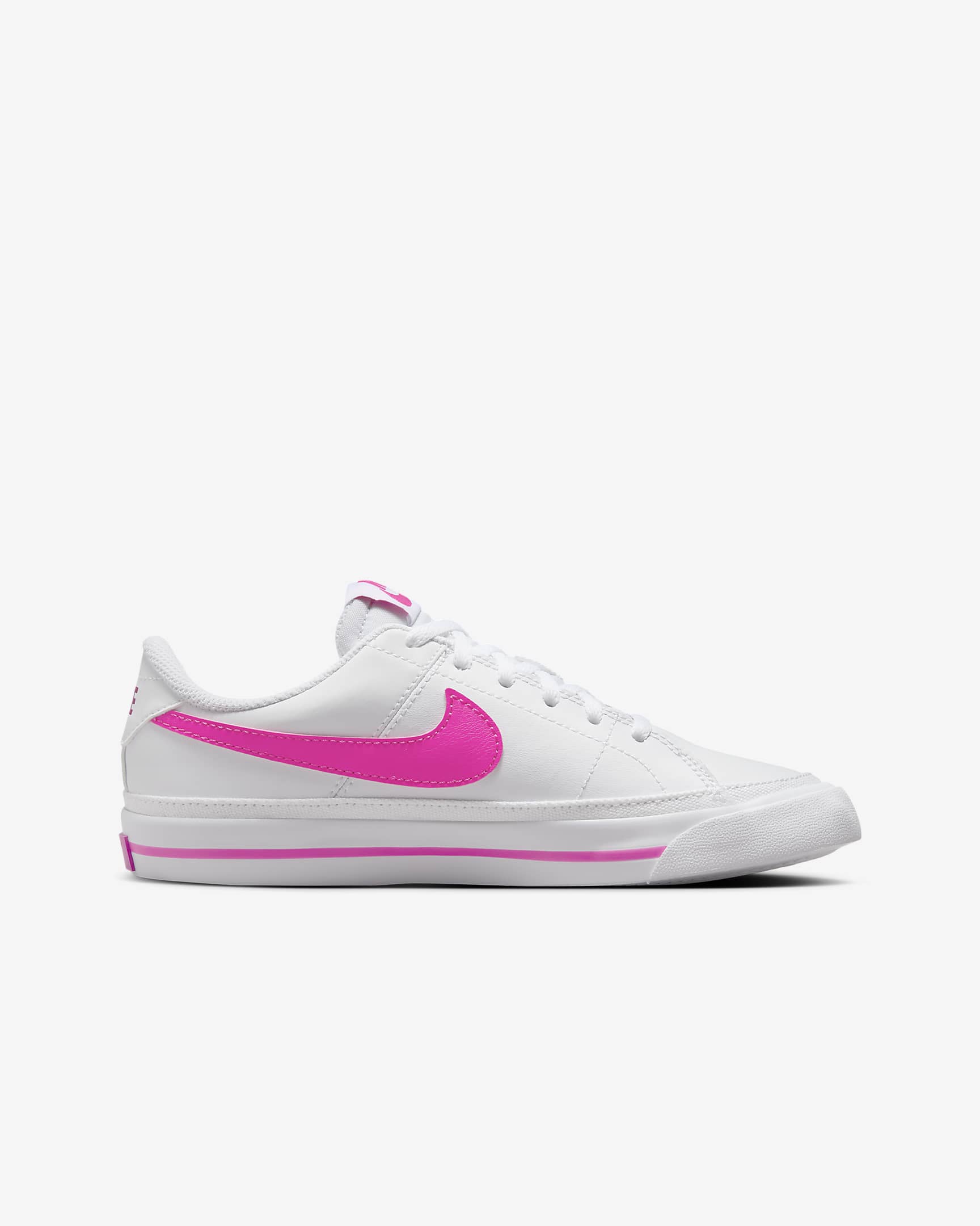 NikeCourt Legacy Older Kids' Shoes - White/Laser Fuchsia