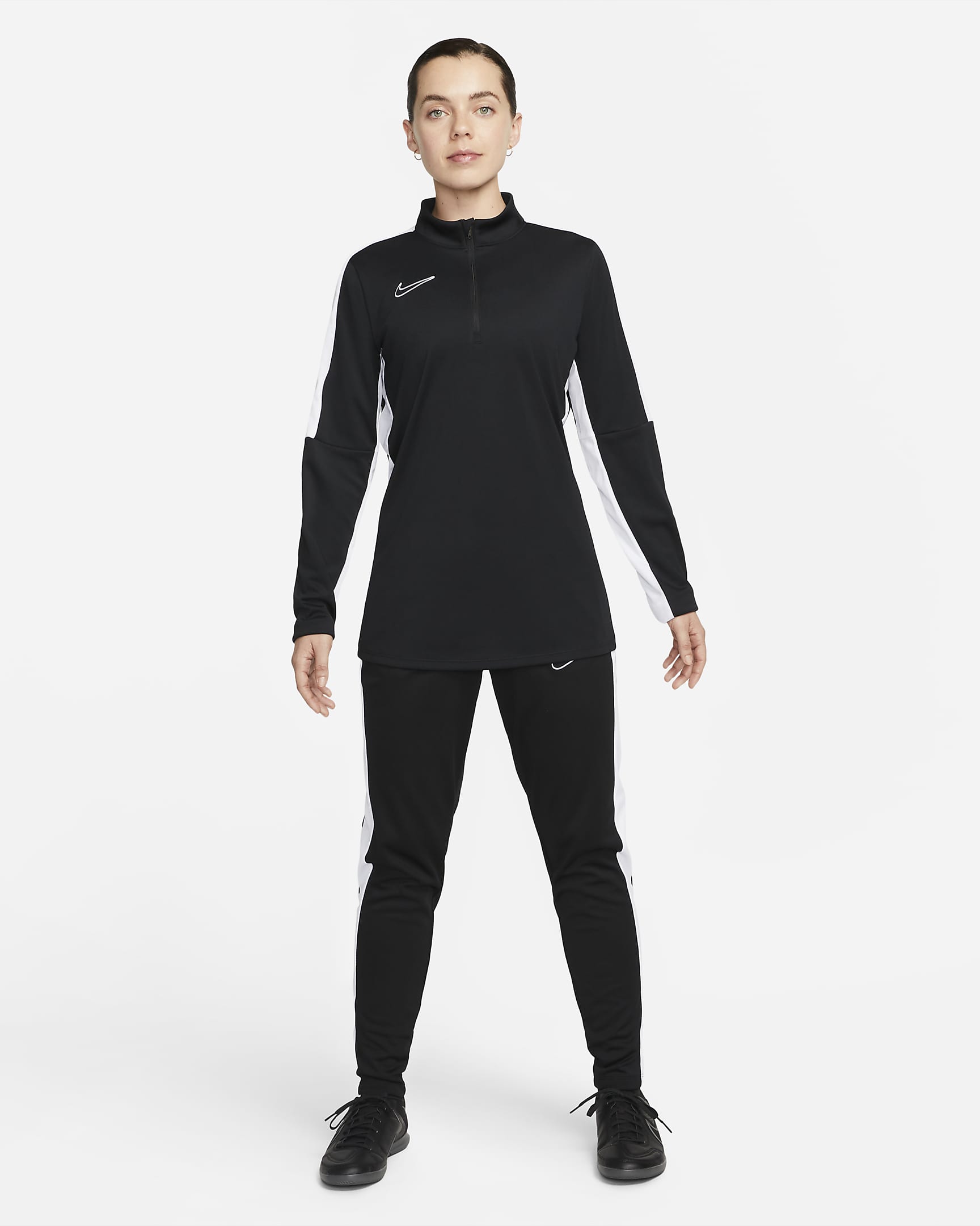 Sudadera de entrenamiento de fútbol para mujer Nike Dri-FIT Academy - Negro/Blanco/Blanco