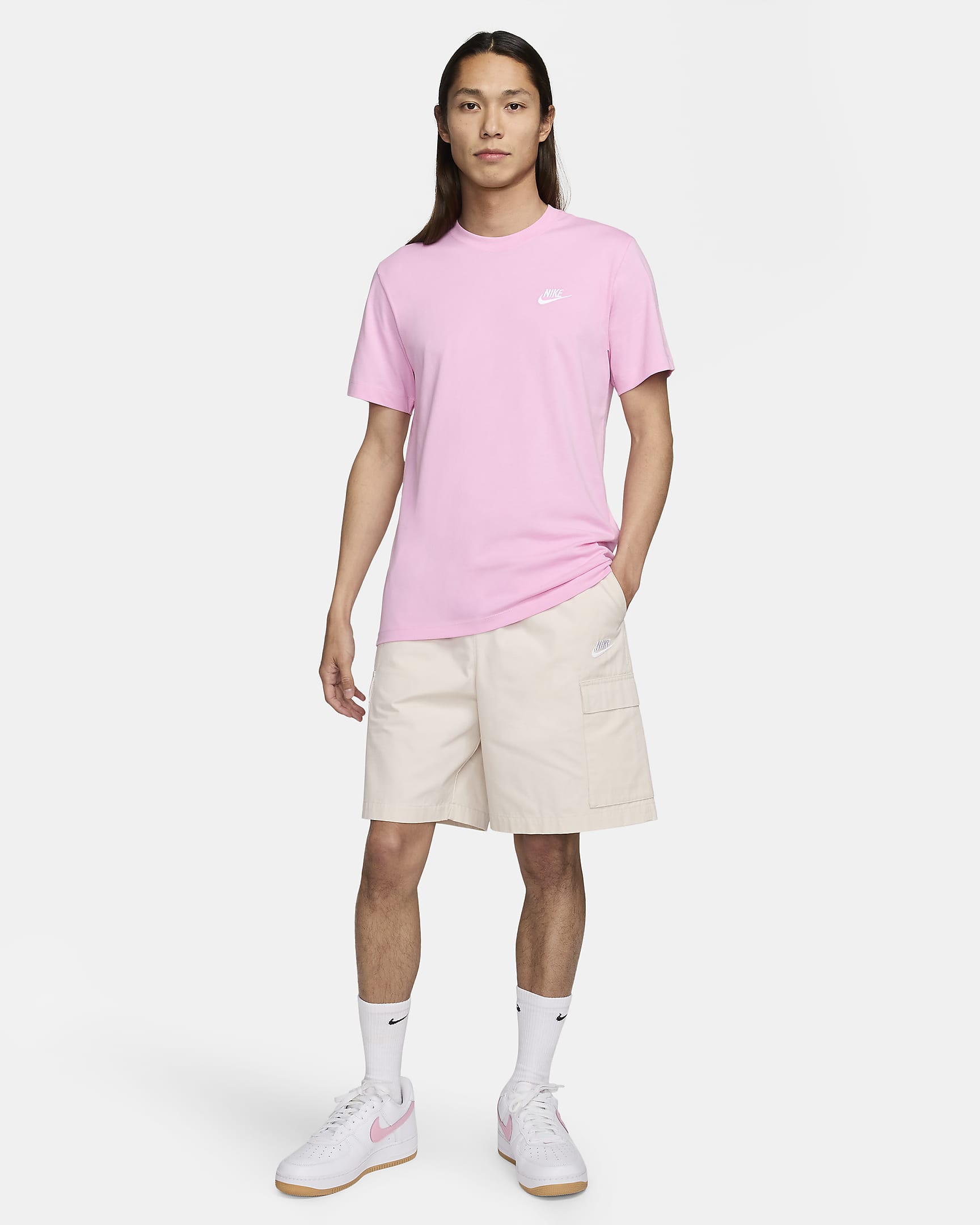 Nike Sportswear Club Men's T-Shirt - Pink Rise