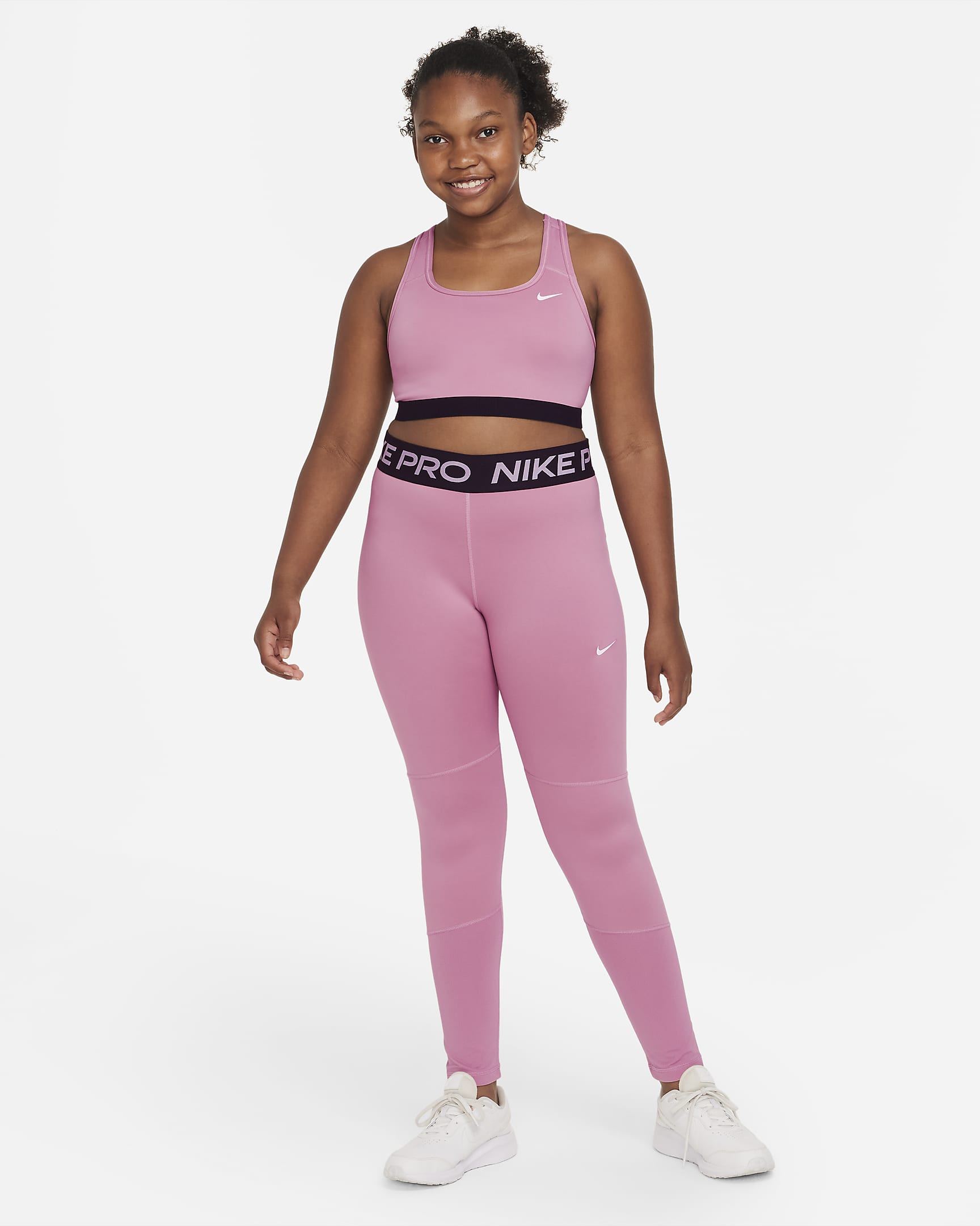 Nike Swoosh Big Kids' (Girls') Sports Bra (Extended Size). Nike.com