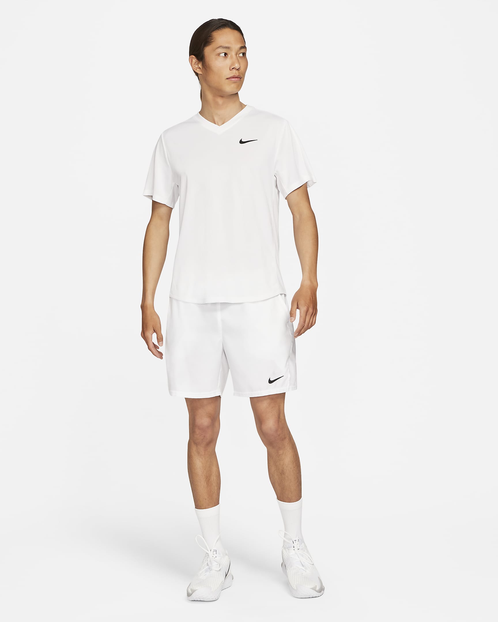 NikeCourt Dri-FIT Victory Men's Tennis Top - White/White/Black