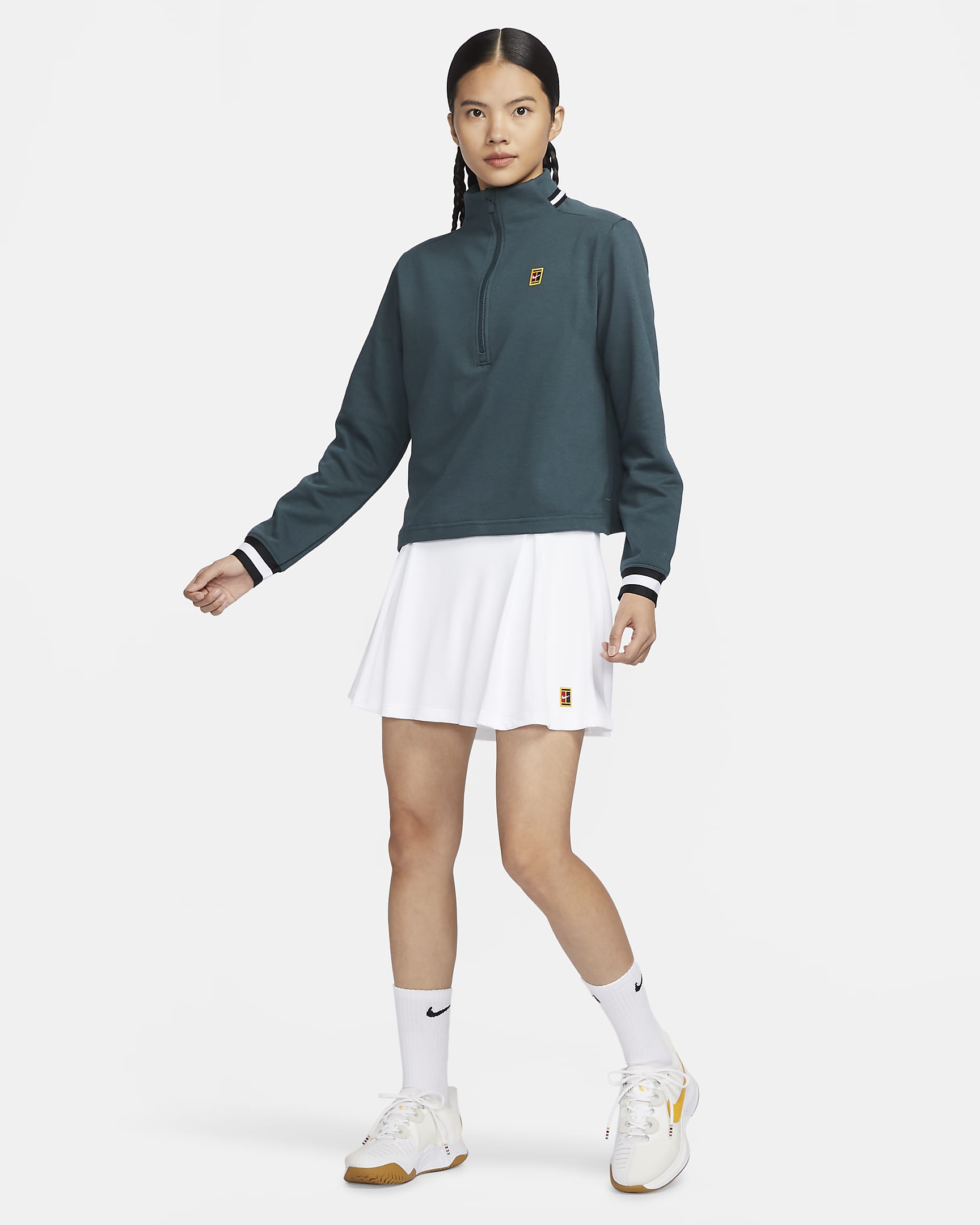 NikeCourt Dri-FIT Heritage Women's French Terry Tennis Top. Nike JP