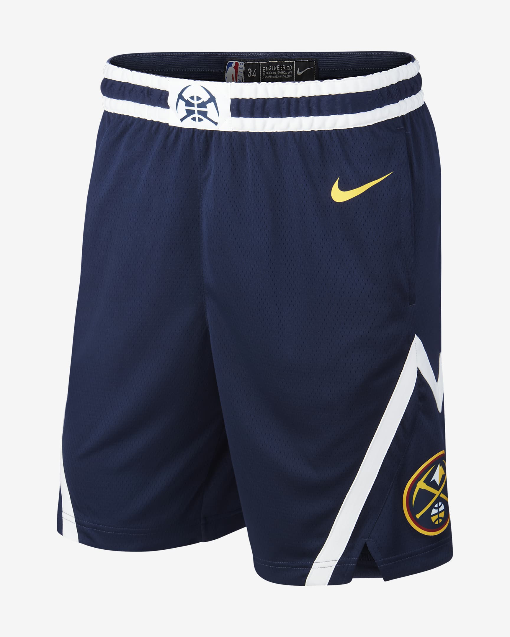 Shorts Denver Nuggets Icon Edition Swingman Nike NBA - Uomo - College Navy/Bianco/Bianco