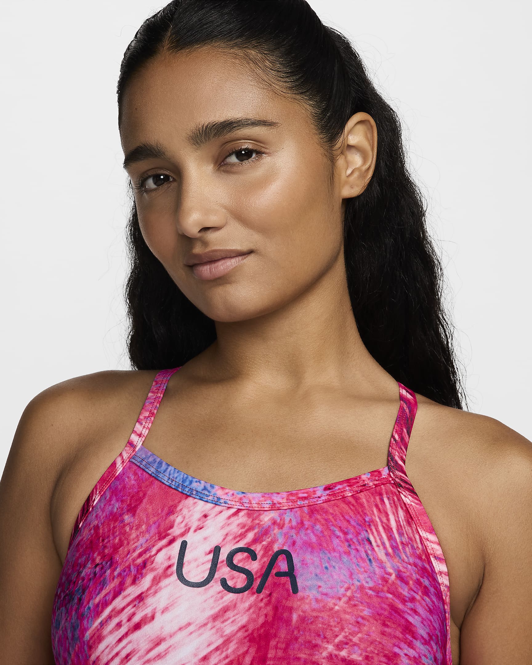 Nike Swim HydraStrong Team USA Women’s Racerback One-Piece Swimsuit - Multi-Color