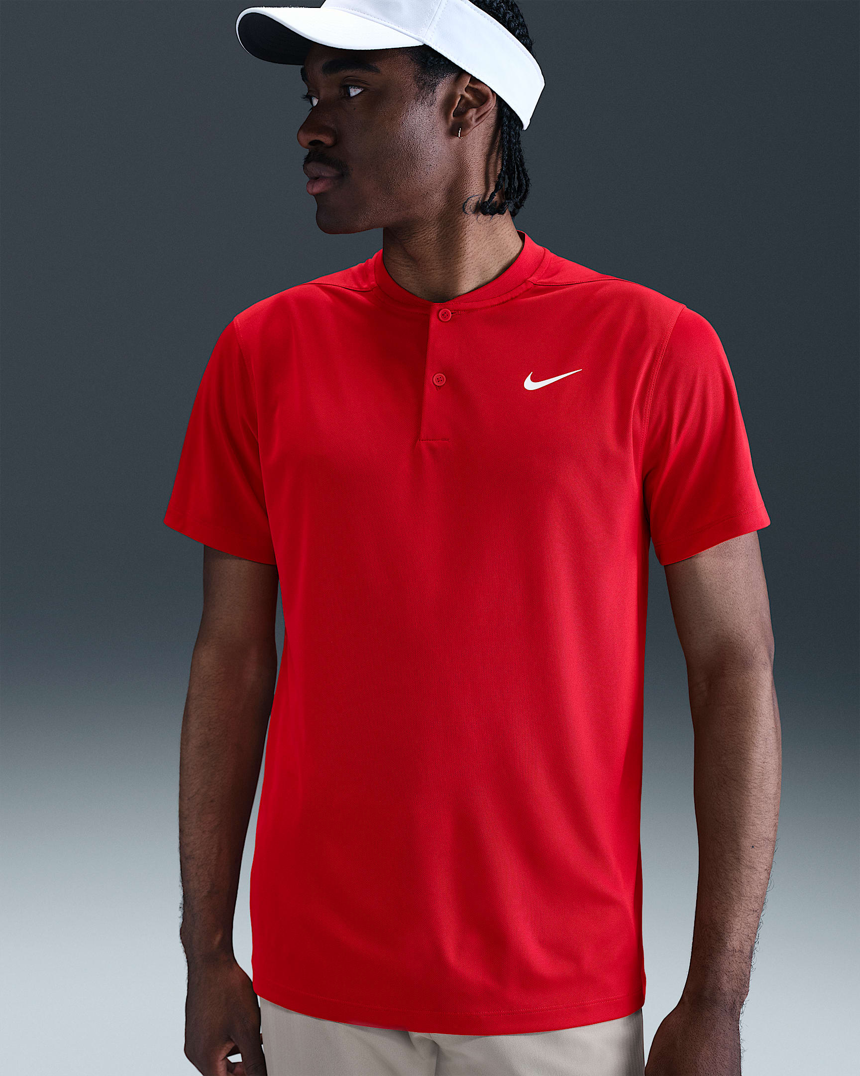 Nike Dri-FIT Victory Men's Golf Polo - University Red/White