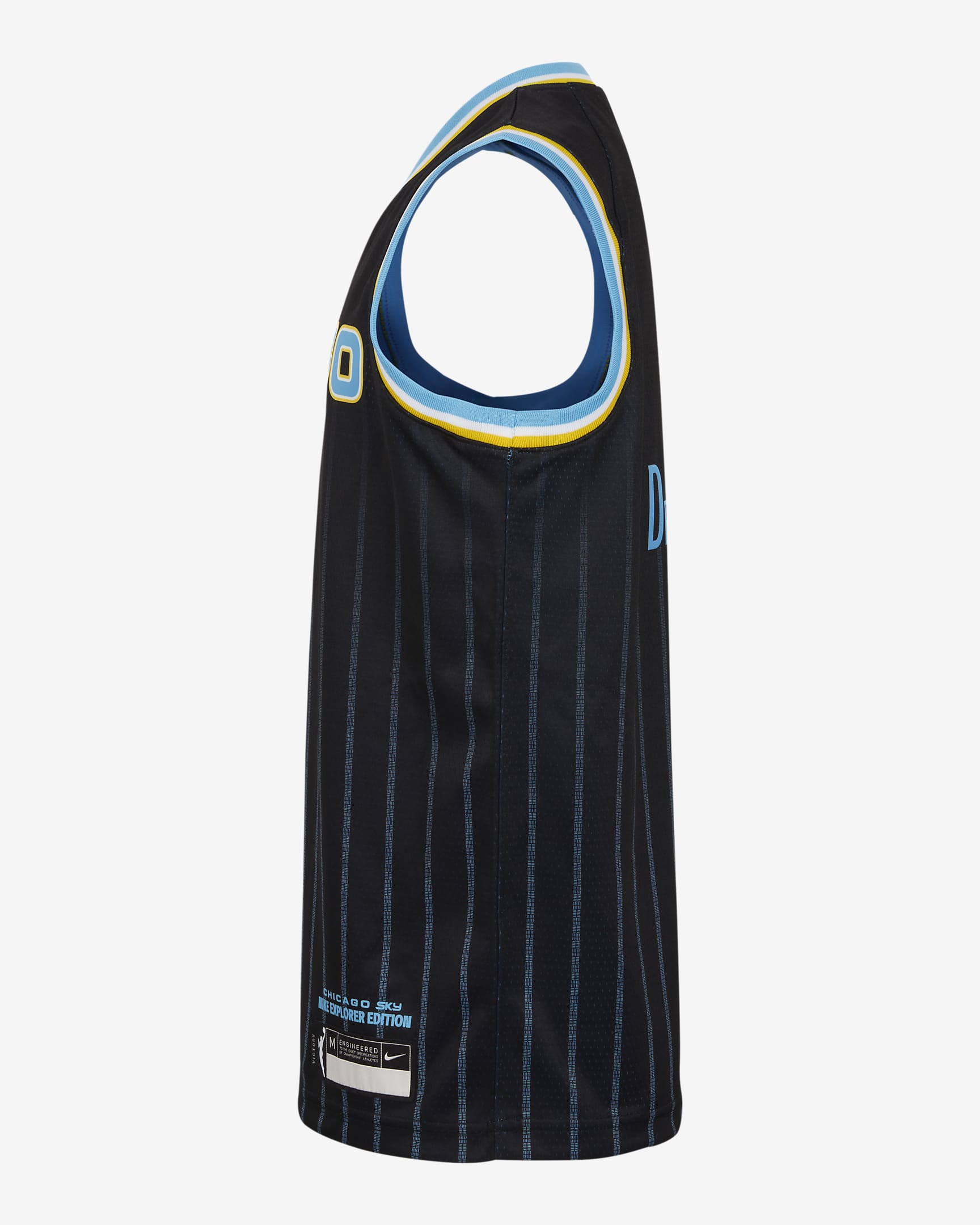 Jersey Nike Dri-FIT de la WNBA Swingman para niños talla grande Diamond DeShields Chicago Sky 2024 Explorer Edition - Negro