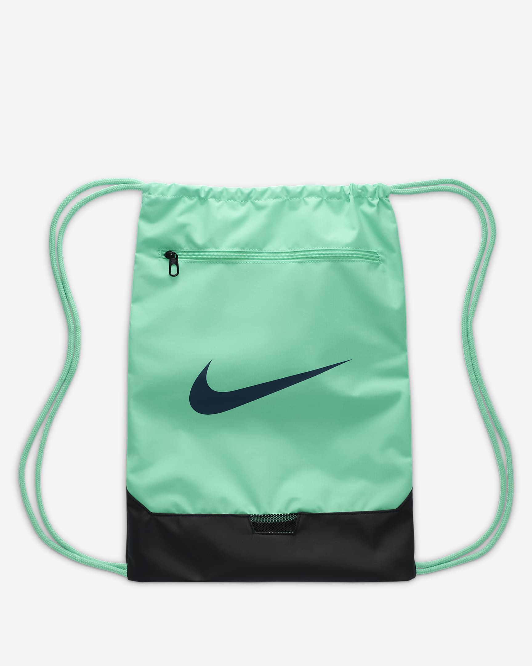 Nike Brasilia 9.5 Training Gymsack (18L) - Green Glow/Black/Valerian Blue